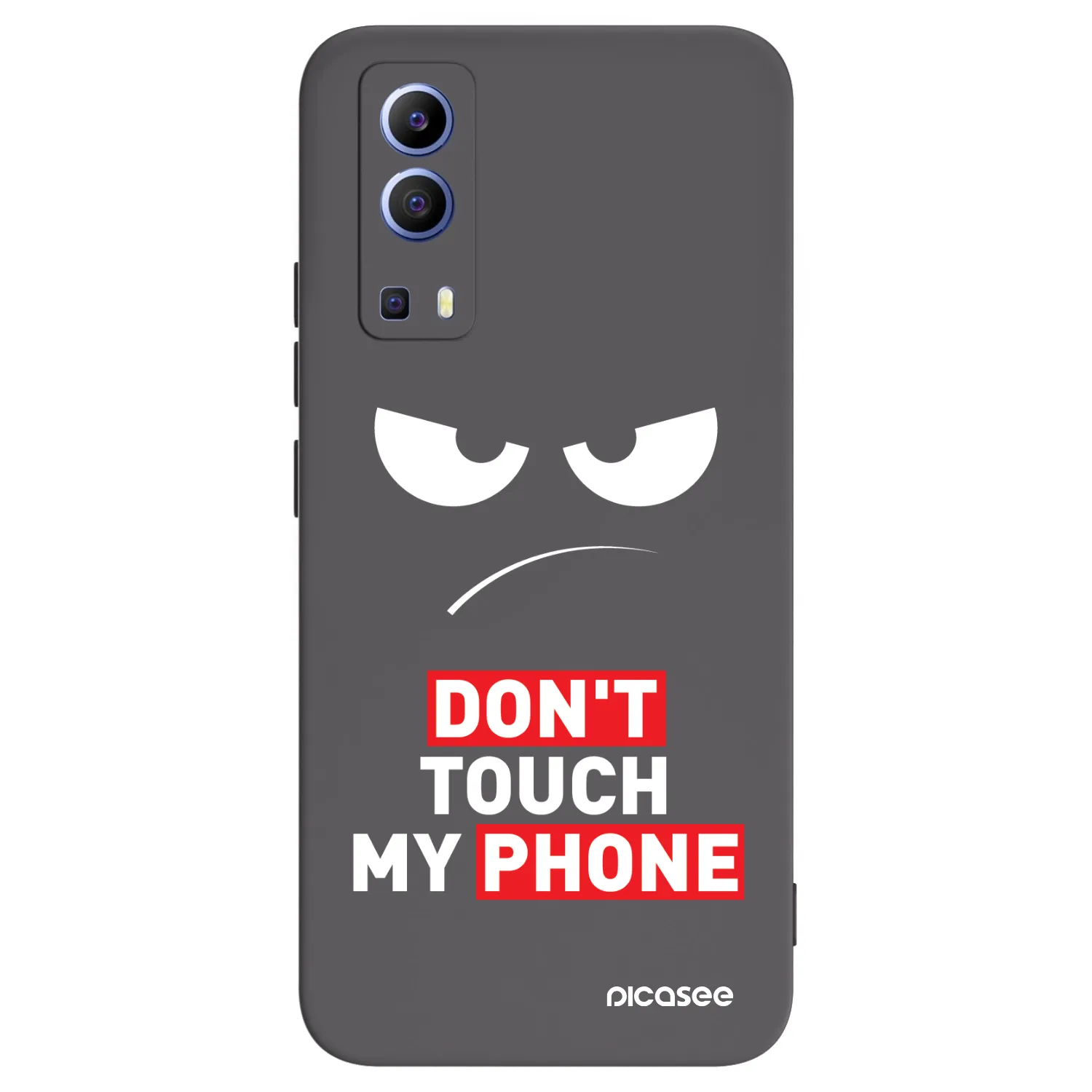 Picasee fekete szilikon tok az alábbi mobiltelefonokra Vivo Y52 5G - Angry Eyes - Transparent