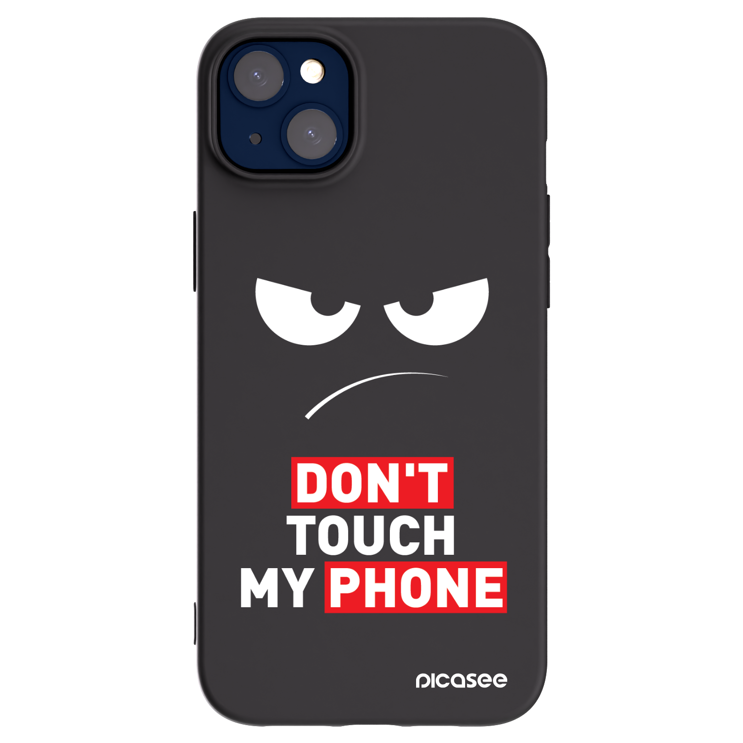 Picasee fekete szilikon tok az alábbi mobiltelefonokra Apple iPhone 14 Plus - Angry Eyes - Transparent