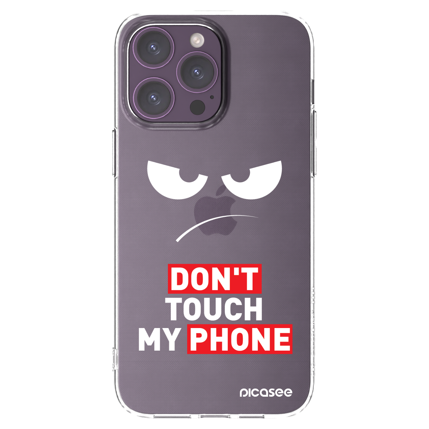 Picasee átlátszó szilikon tok az alábbi mobiltelefonokra Apple iPhone 14 Pro Max - Angry Eyes - Transparent