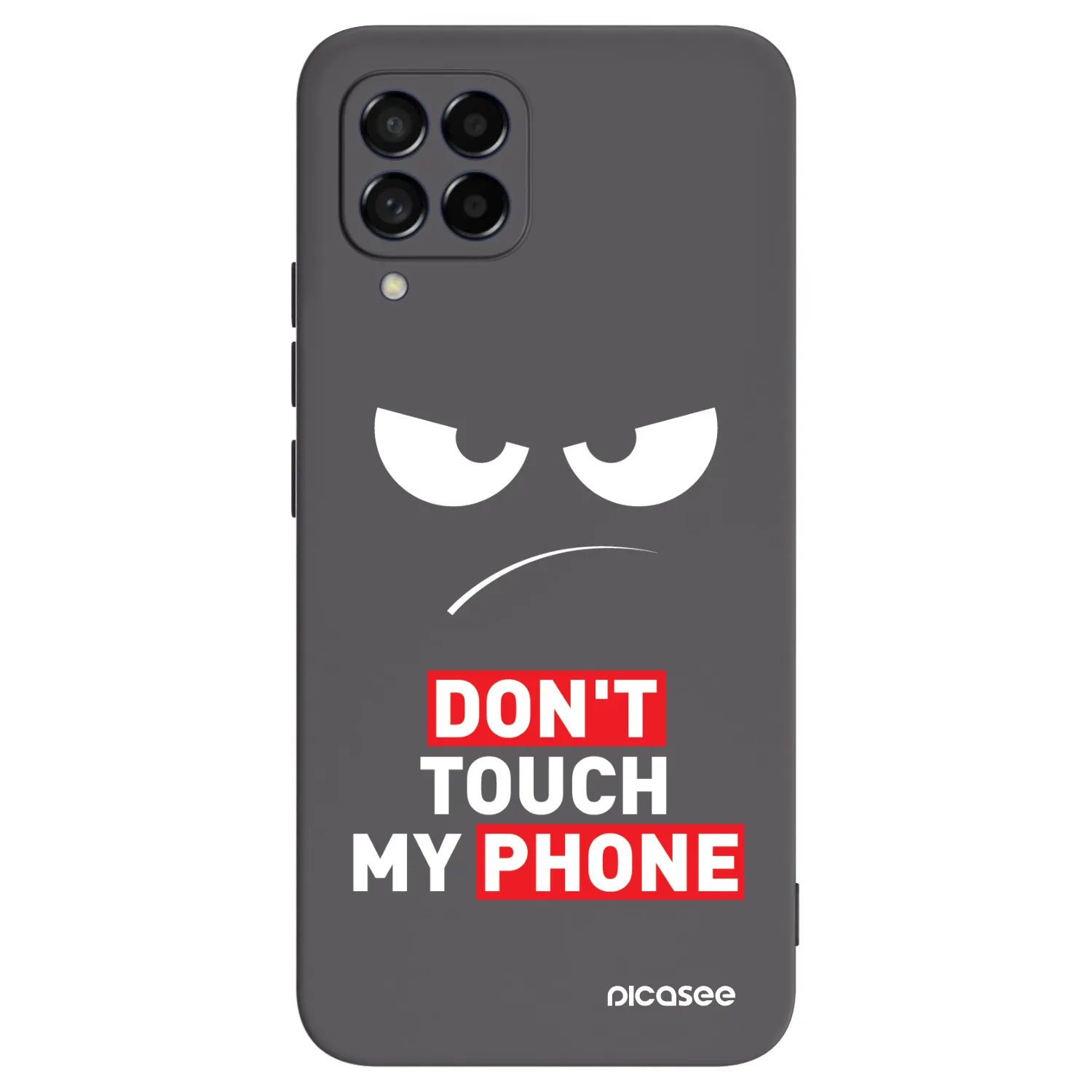 Picasee fekete szilikon tok az alábbi mobiltelefonokra Samsung Galaxy M53 5G - Angry Eyes - Transparent