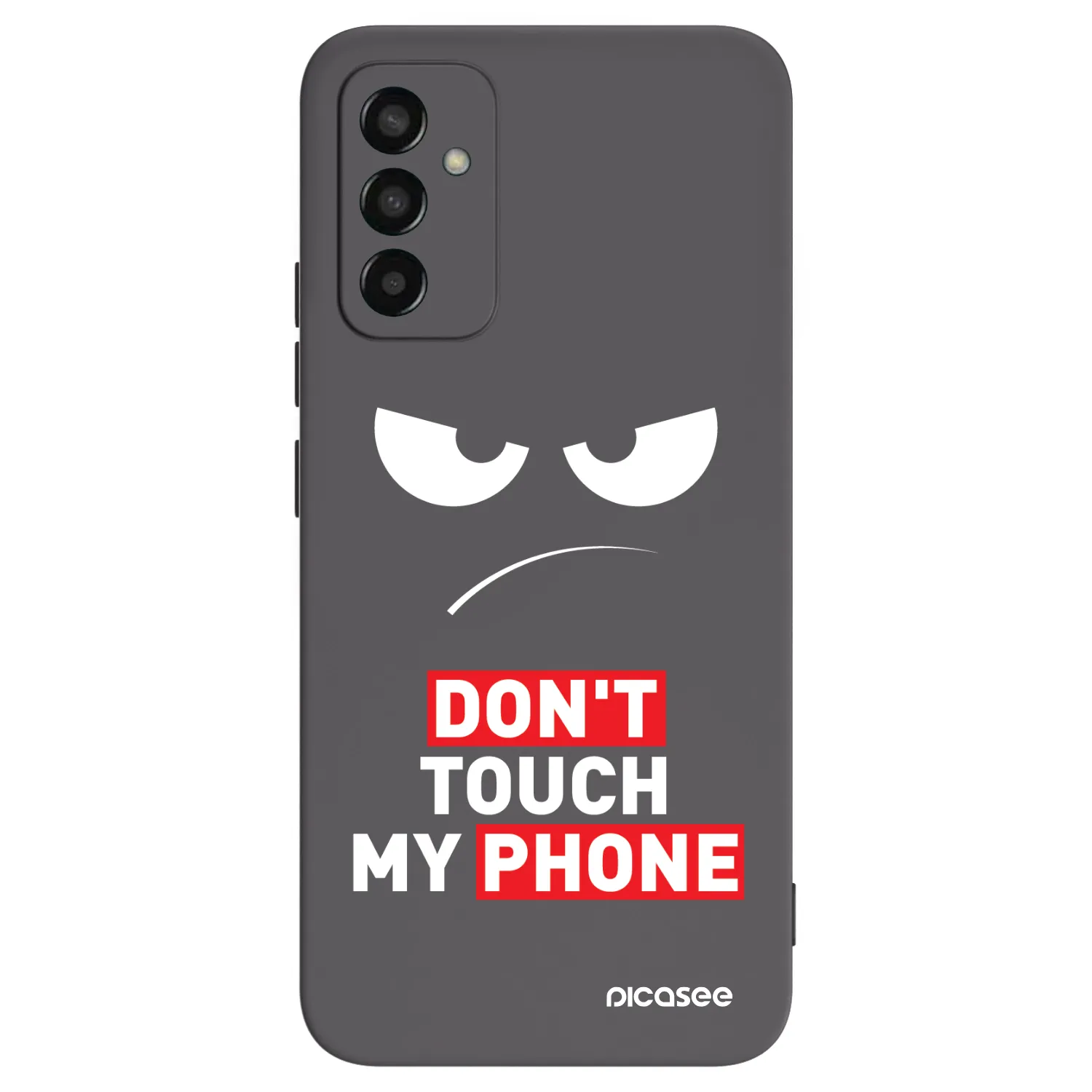 Picasee fekete szilikon tok az alábbi mobiltelefonokra Samsung Galaxy M13 M135F - Angry Eyes - Transparent