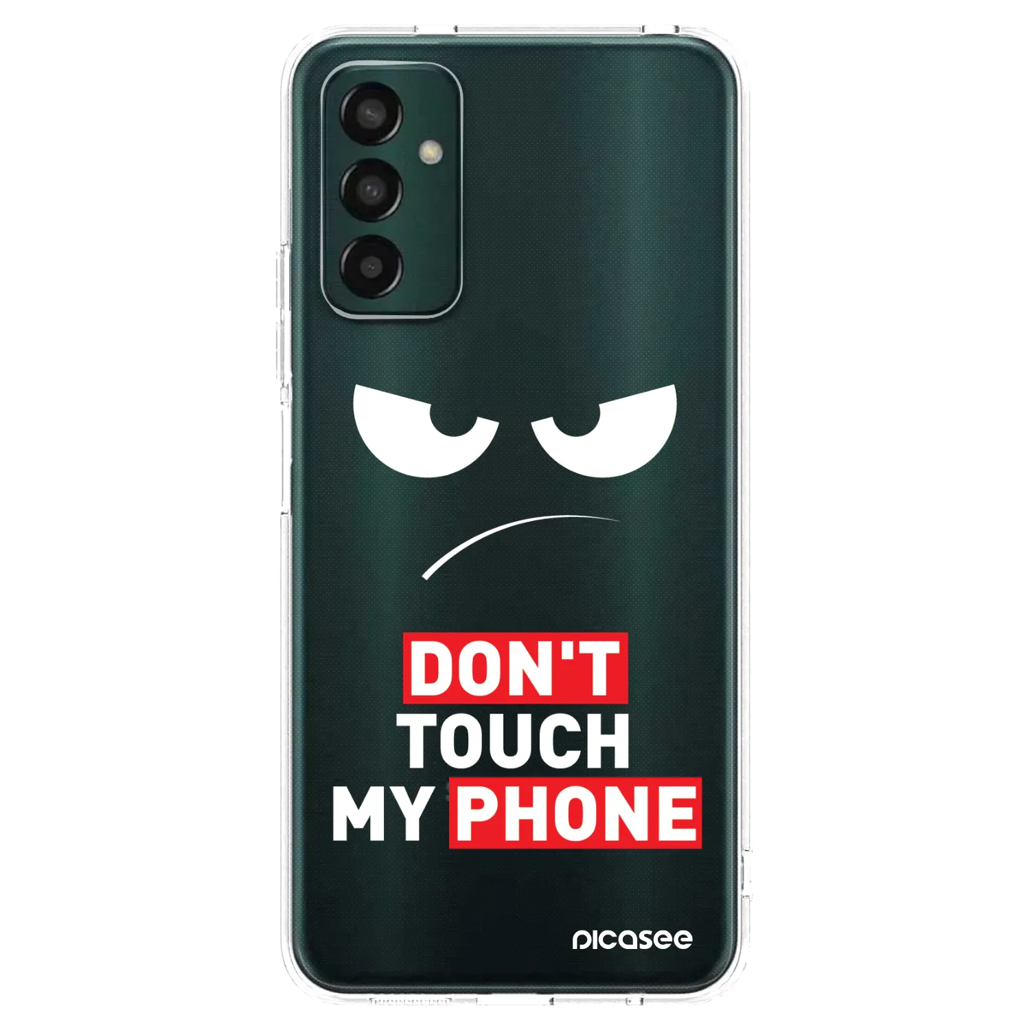 Picasee átlátszó szilikon tok az alábbi mobiltelefonokra Samsung Galaxy M13 M135F - Angry Eyes - Transparent