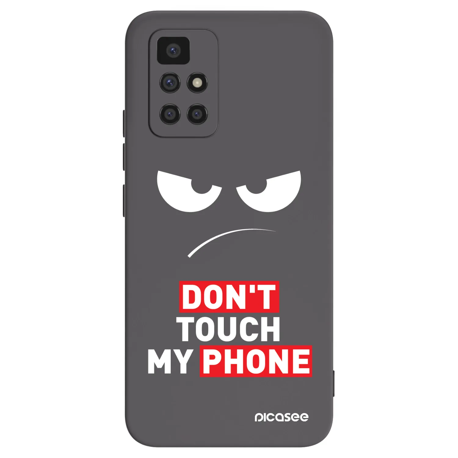Picasee fekete szilikon tok az alábbi mobiltelefonokra Xiaomi Redmi 10 (2022) - Angry Eyes - Transparent