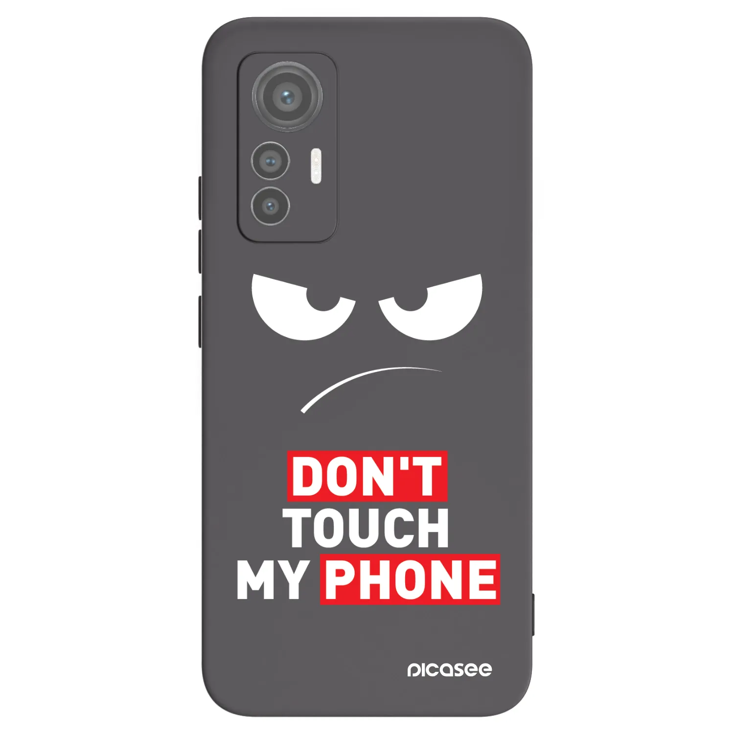 Picasee fekete szilikon tok az alábbi mobiltelefonokra Xiaomi 12 Lite - Angry Eyes - Transparent
