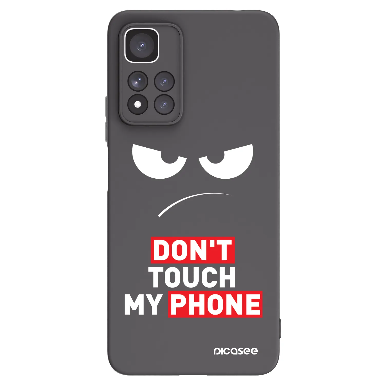 Picasee fekete szilikon tok az alábbi mobiltelefonokra Xiaomi Redmi Note 11 Pro+ 5G - Angry Eyes - Transparent