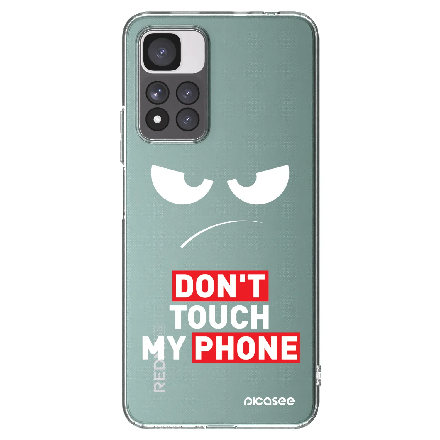 Picasee átlátszó szilikon tok az alábbi mobiltelefonokra Xiaomi Redmi Note 11 Pro+ 5G - Angry Eyes - Transparent