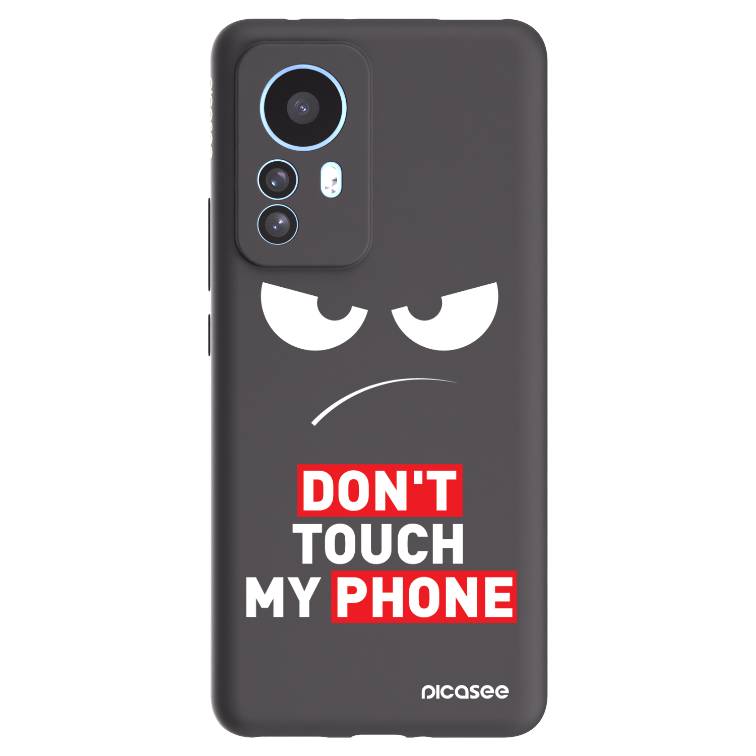 Picasee fekete szilikon tok az alábbi mobiltelefonokra Xiaomi 12T - Angry Eyes - Transparent