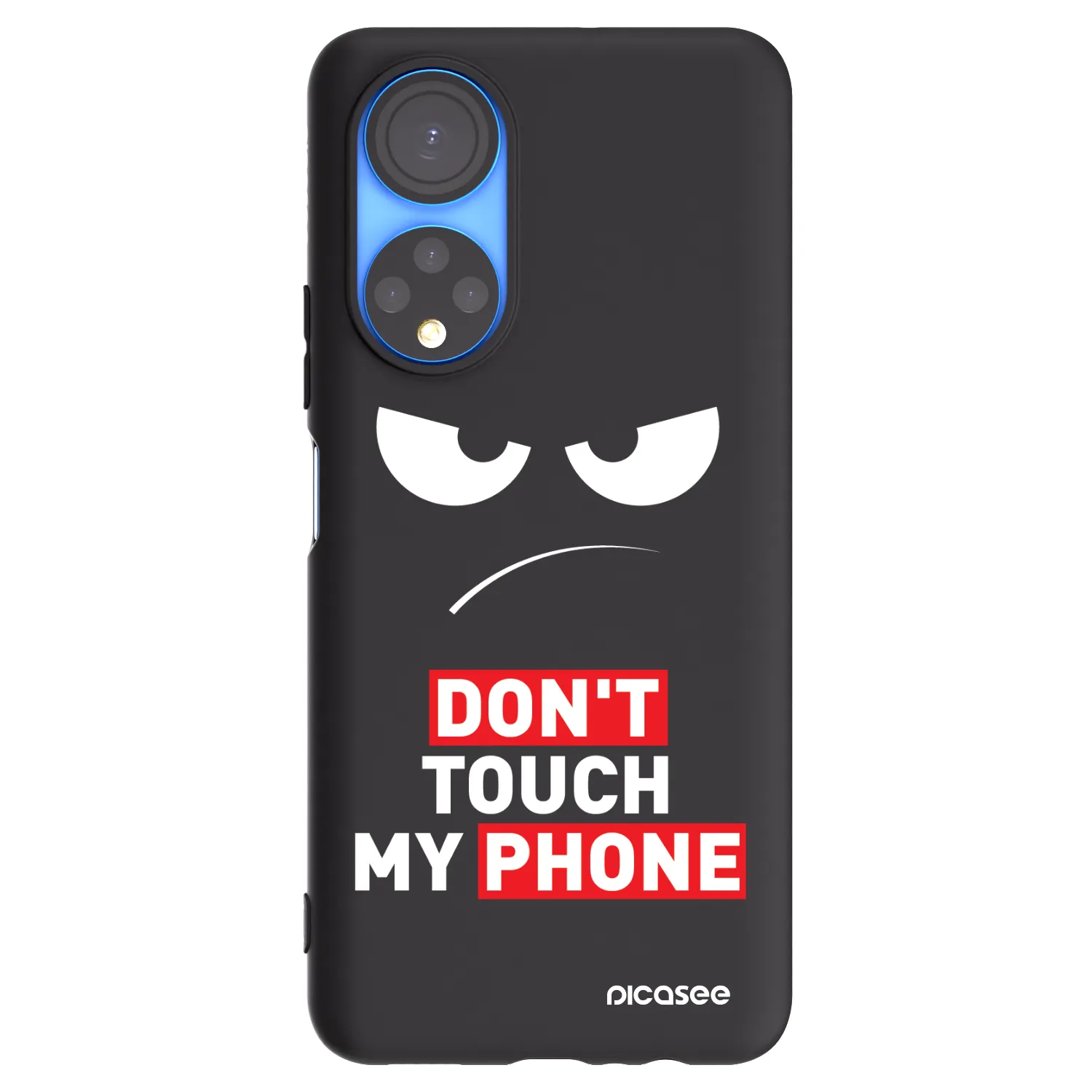 Picasee fekete szilikon tok az alábbi mobiltelefonokra Honor X7 - Angry Eyes - Transparent