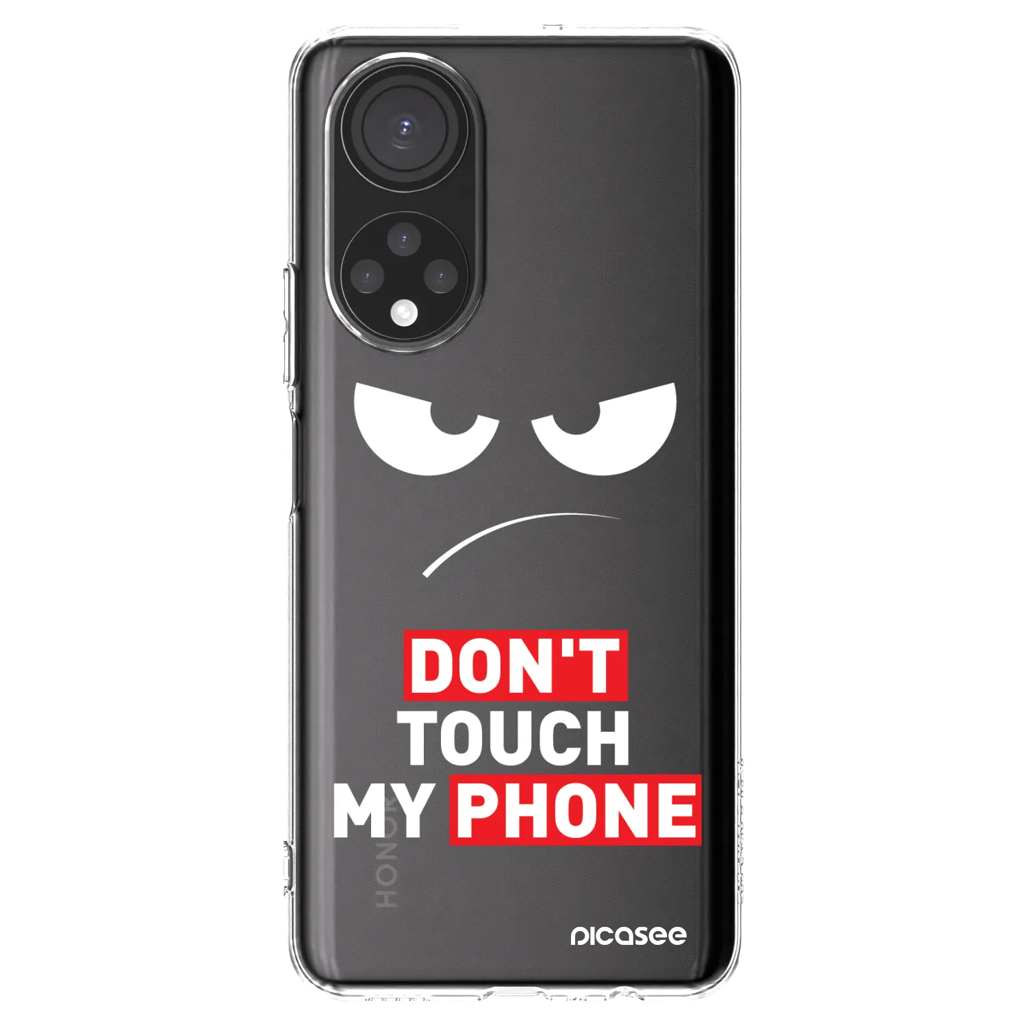 Picasee átlátszó szilikon tok az alábbi mobiltelefonokra Honor X7 - Angry Eyes - Transparent