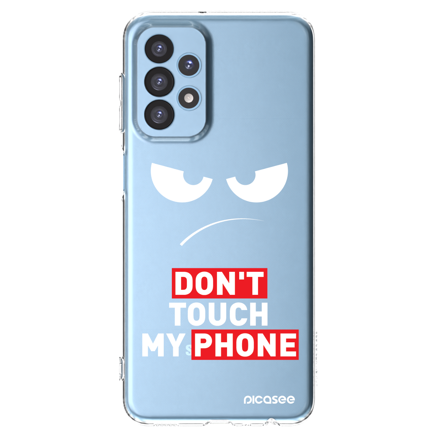 Picasee átlátszó szilikon tok az alábbi mobiltelefonokra Samsung Galaxy A23 A235F 4G - Angry Eyes - Transparent