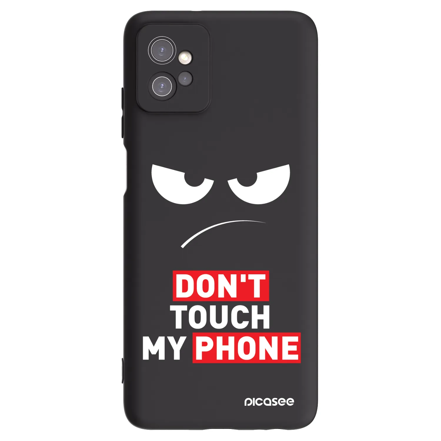 Picasee fekete szilikon tok az alábbi mobiltelefonokra Motorola Moto G32 - Angry Eyes - Transparent