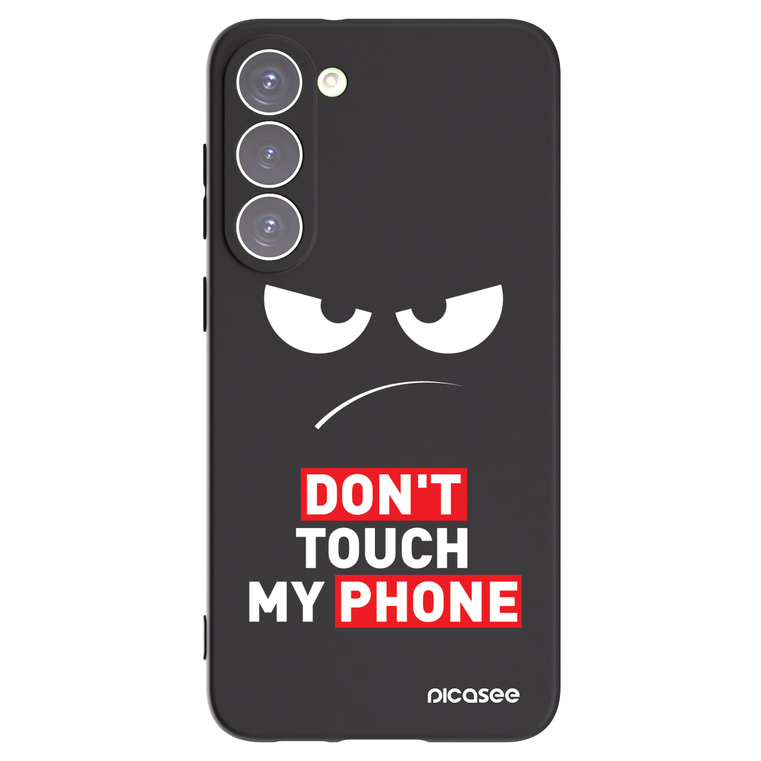 Picasee fekete szilikon tok az alábbi mobiltelefonokra Samsung Galaxy S23+ 5G - Angry Eyes - Transparent