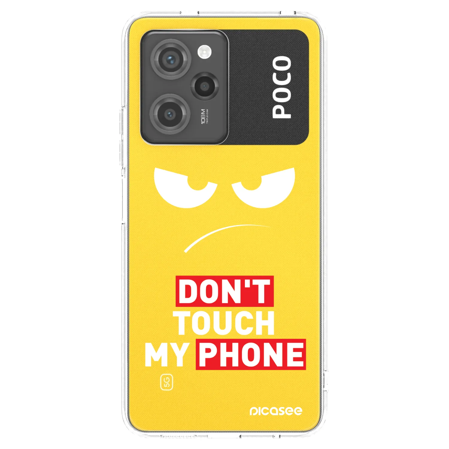 Picasee átlátszó szilikon tok az alábbi mobiltelefonokra Xiaomi Poco X5 Pro - Angry Eyes - Transparent