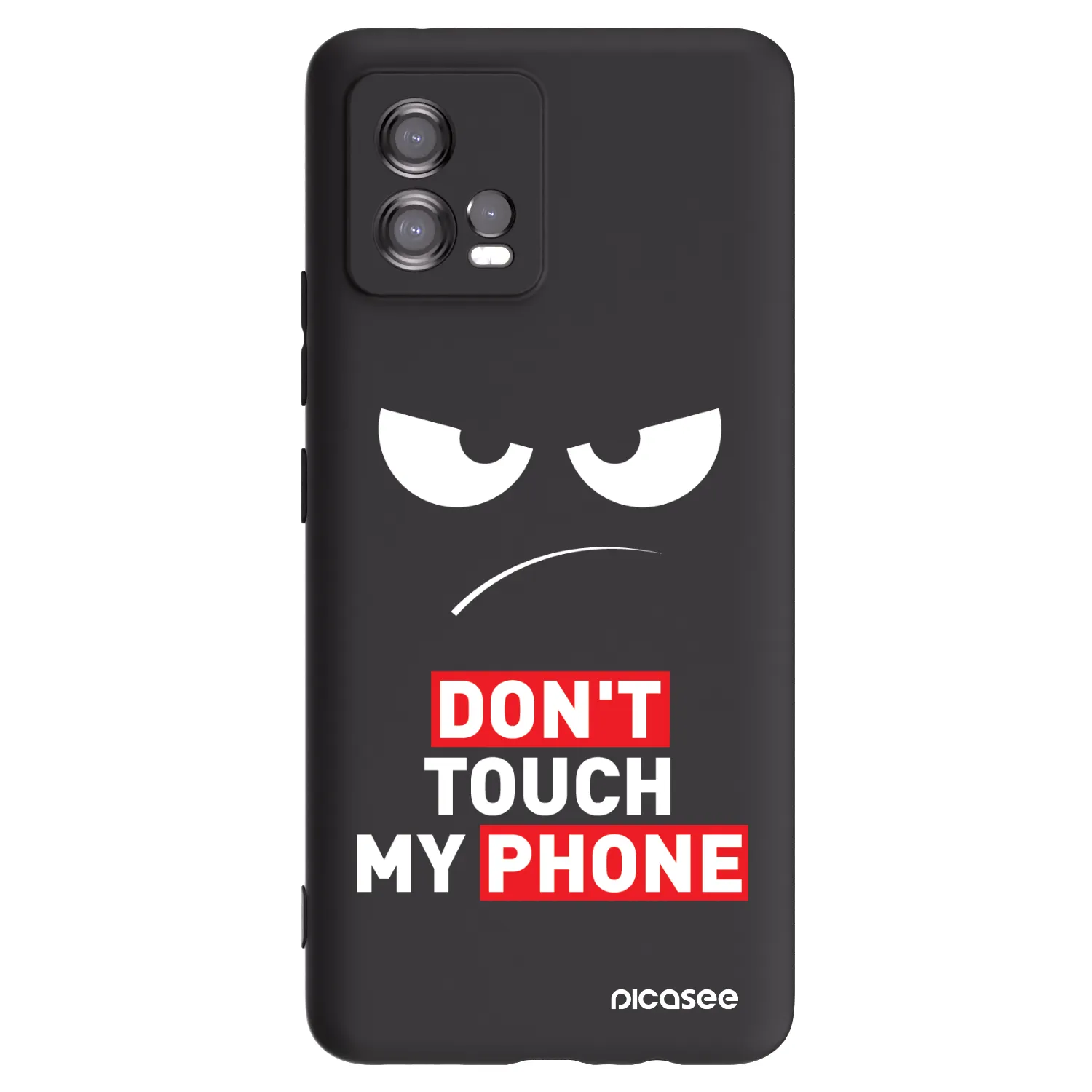 Picasee fekete szilikon tok az alábbi mobiltelefonokra Motorola Moto G72 - Angry Eyes - Transparent