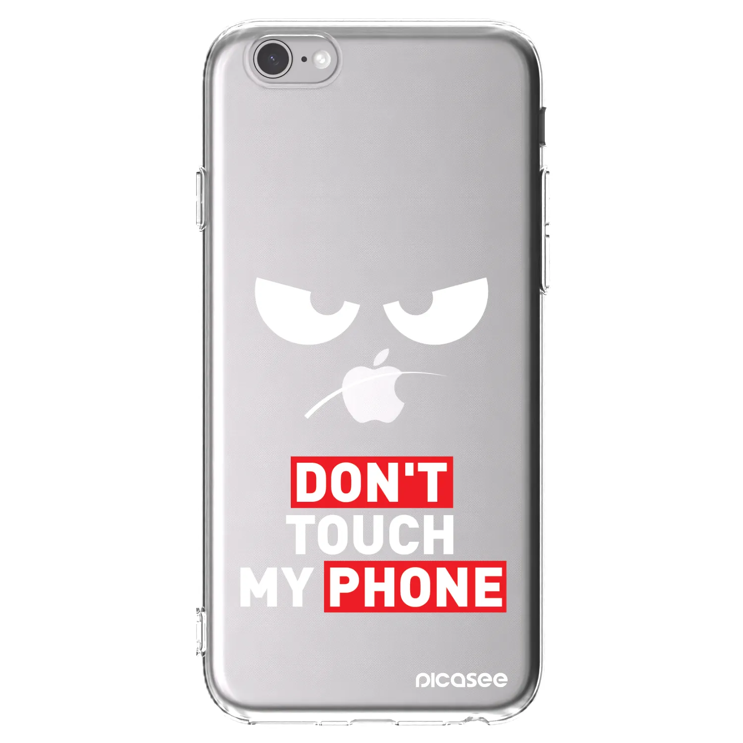 Picasee átlátszó szilikon tok az alábbi mobiltelefonokra Apple iPhone 6/6S - Angry Eyes - Transparent