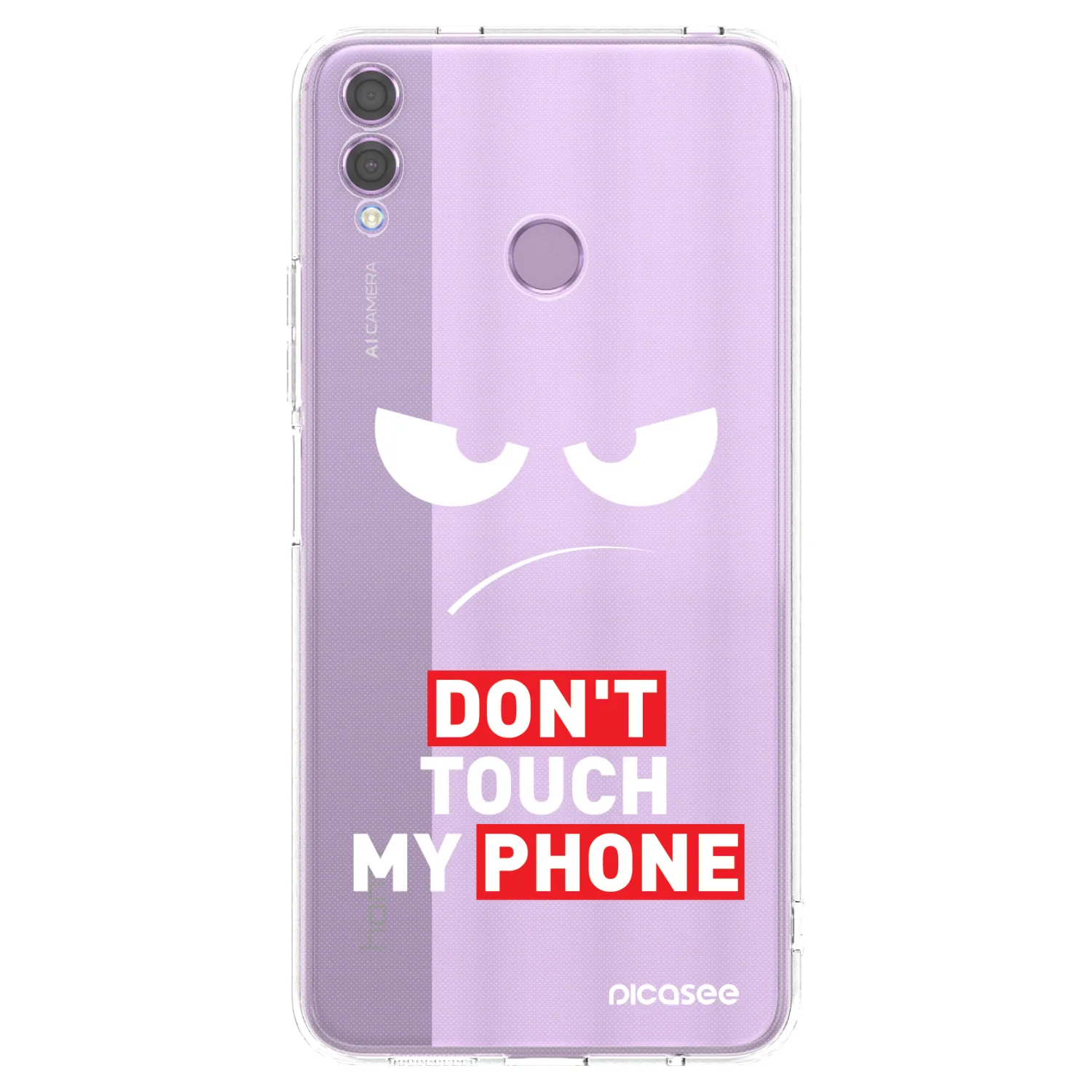 Picasee átlátszó szilikon tok az alábbi mobiltelefonokra Honor 8X - Angry Eyes - Transparent