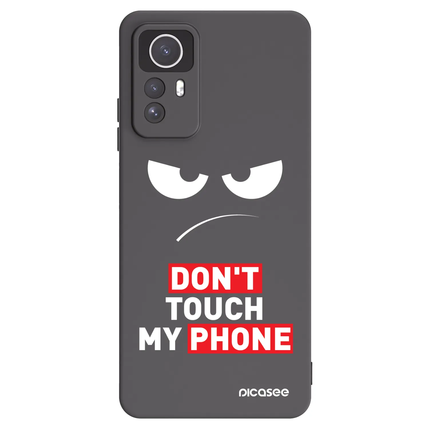 Picasee fekete szilikon tok az alábbi mobiltelefonokra Xiaomi Redmi Note 12S - Angry Eyes - Transparent