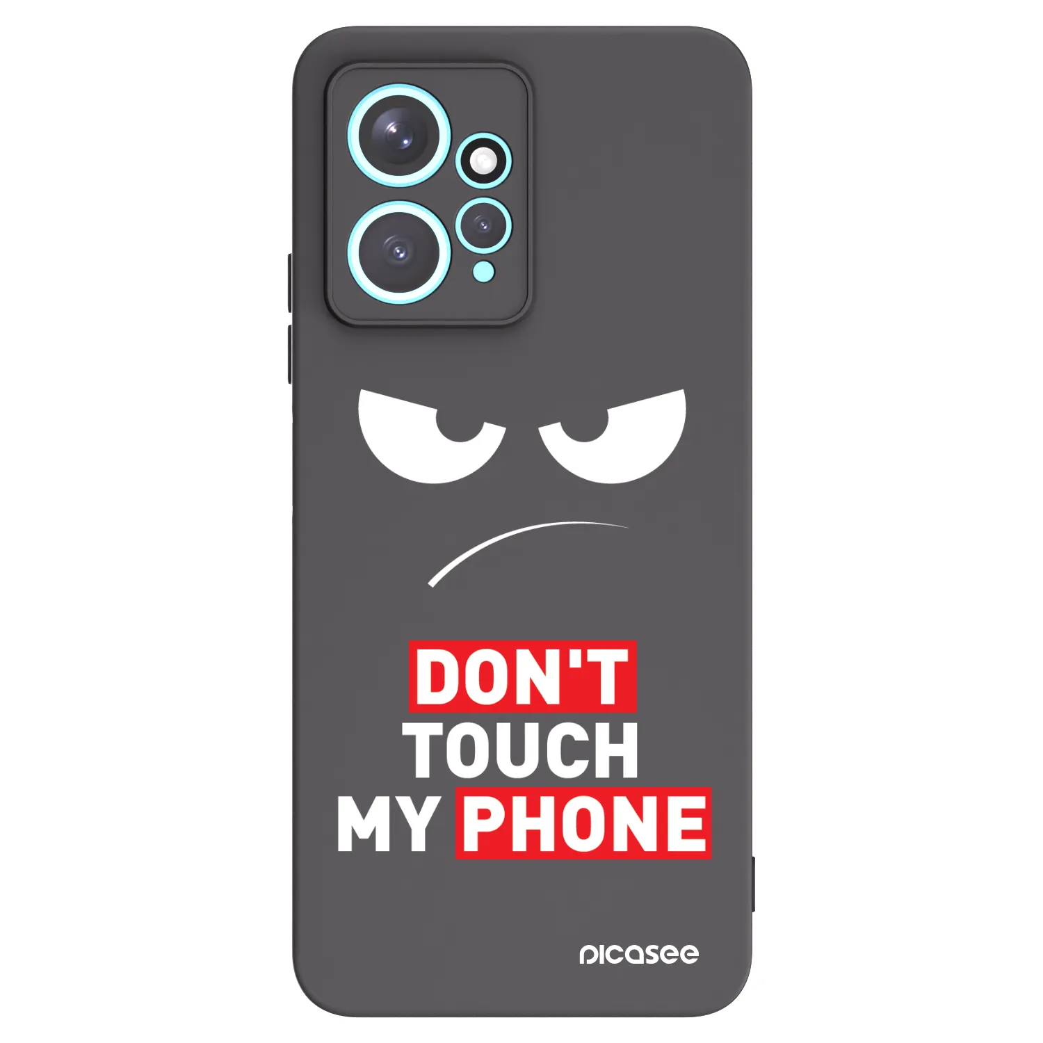 Picasee fekete szilikon tok az alábbi mobiltelefonokra Xiaomi Redmi Note 12 4G - Angry Eyes - Transparent