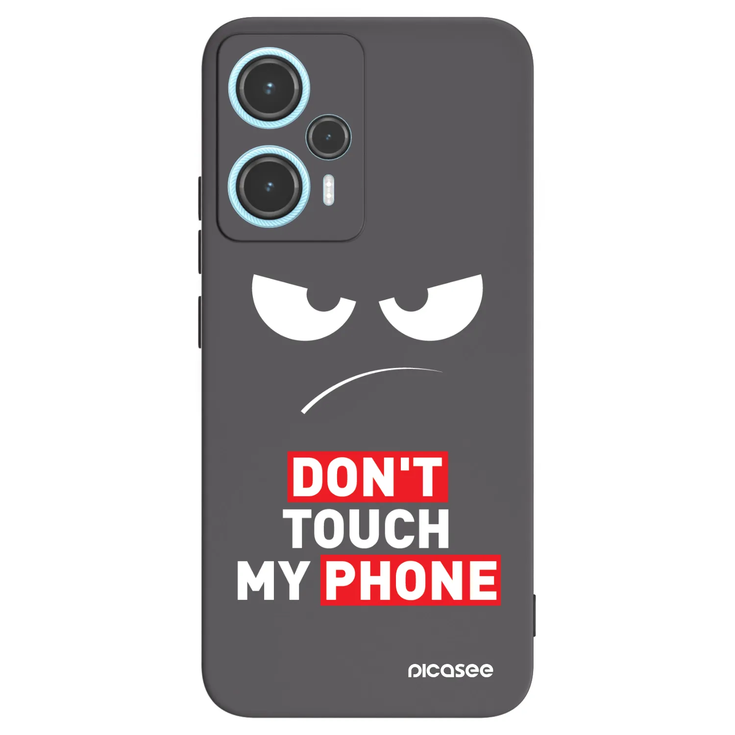 Picasee fekete szilikon tok az alábbi mobiltelefonokra Xiaomi Poco F5 - Angry Eyes - Transparent