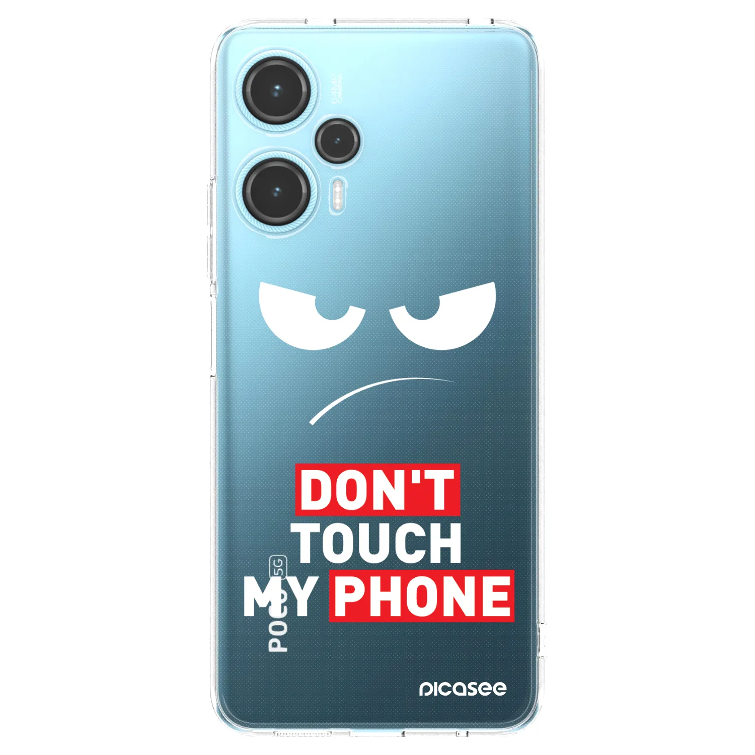 Picasee átlátszó szilikon tok az alábbi mobiltelefonokra Xiaomi Poco F5 - Angry Eyes - Transparent