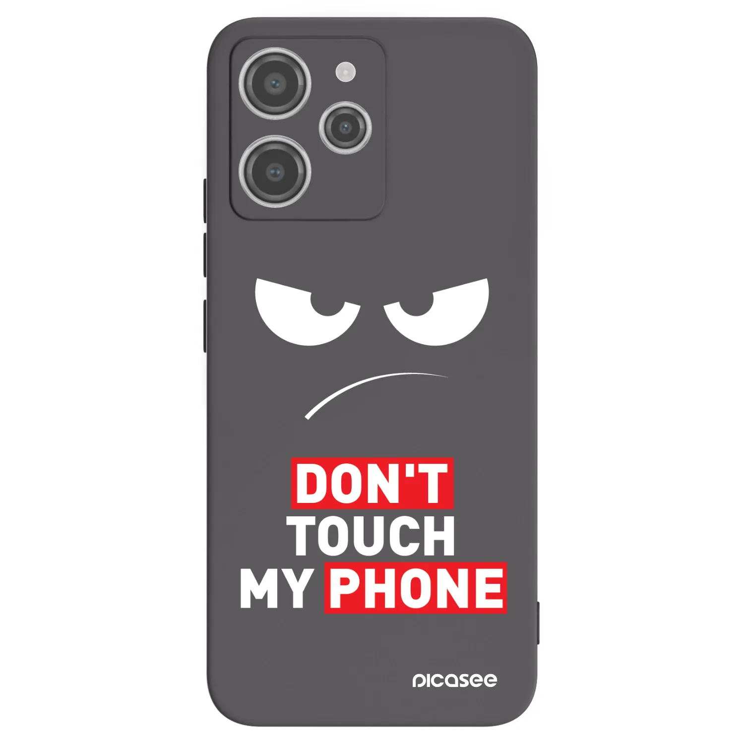 Picasee fekete szilikon tok az alábbi mobiltelefonokra Xiaomi Redmi 12 4G - Angry Eyes - Transparent