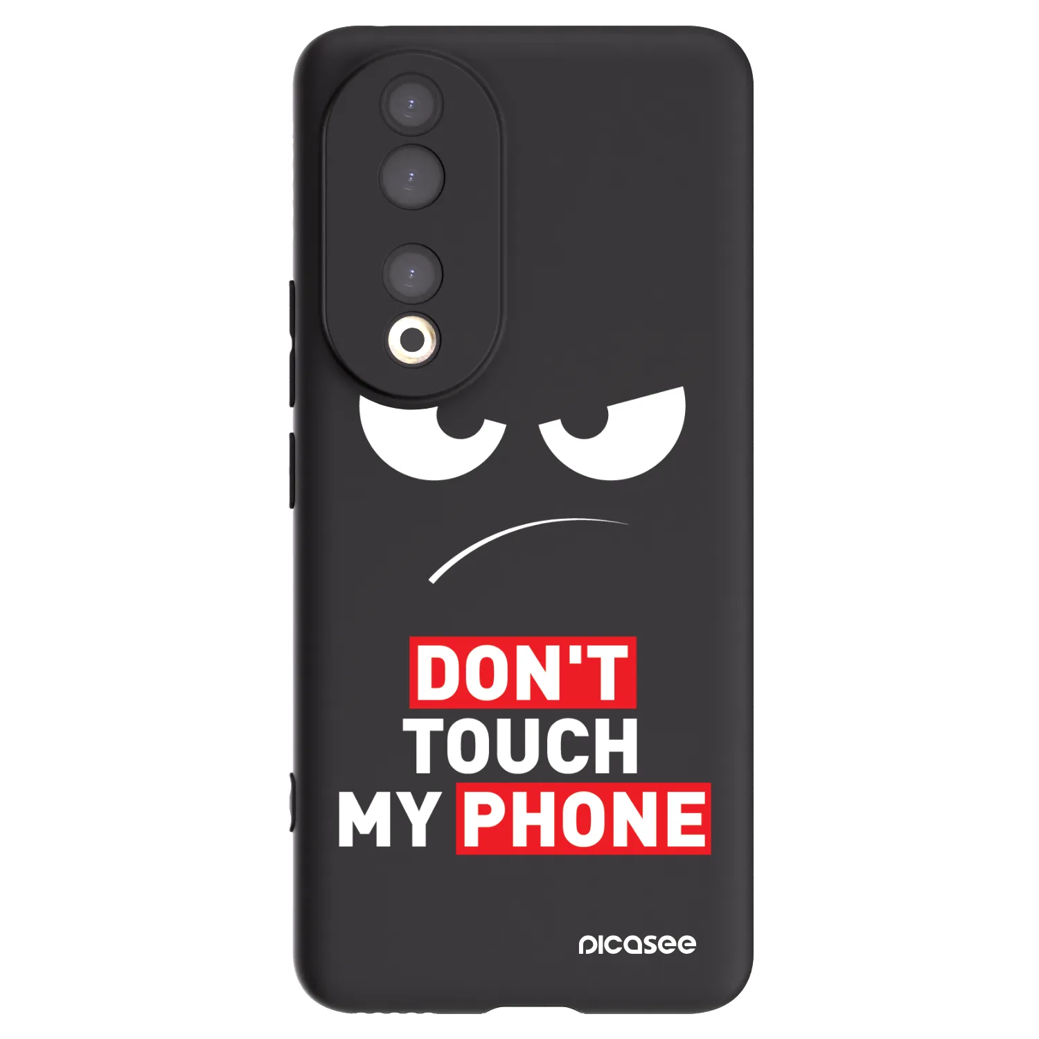 Picasee fekete szilikon tok az alábbi mobiltelefonokra Honor 90 5G - Angry Eyes - Transparent