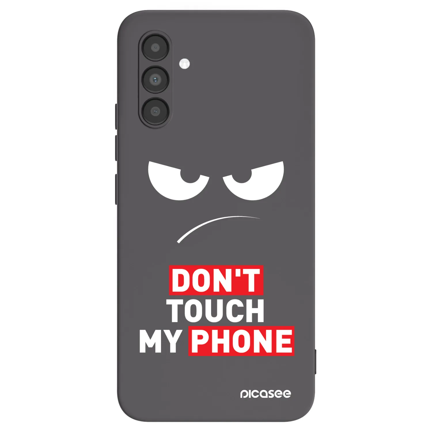 Picasee fekete szilikon tok az alábbi mobiltelefonokra Samsung Galaxy A04s A047F - Angry Eyes - Transparent