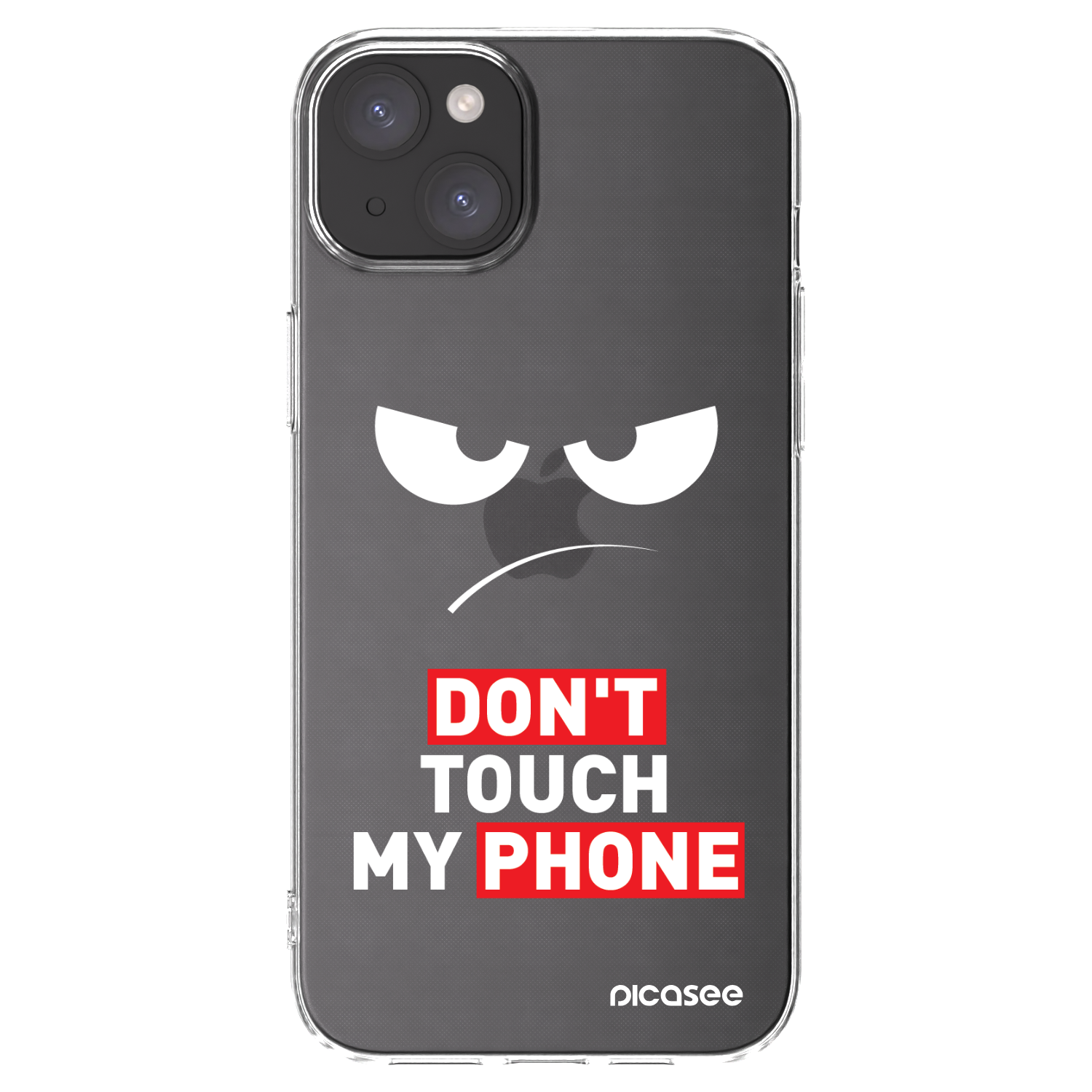 Picasee átlátszó szilikon tok az alábbi mobiltelefonokra Apple iPhone 15 Plus - Angry Eyes - Transparent