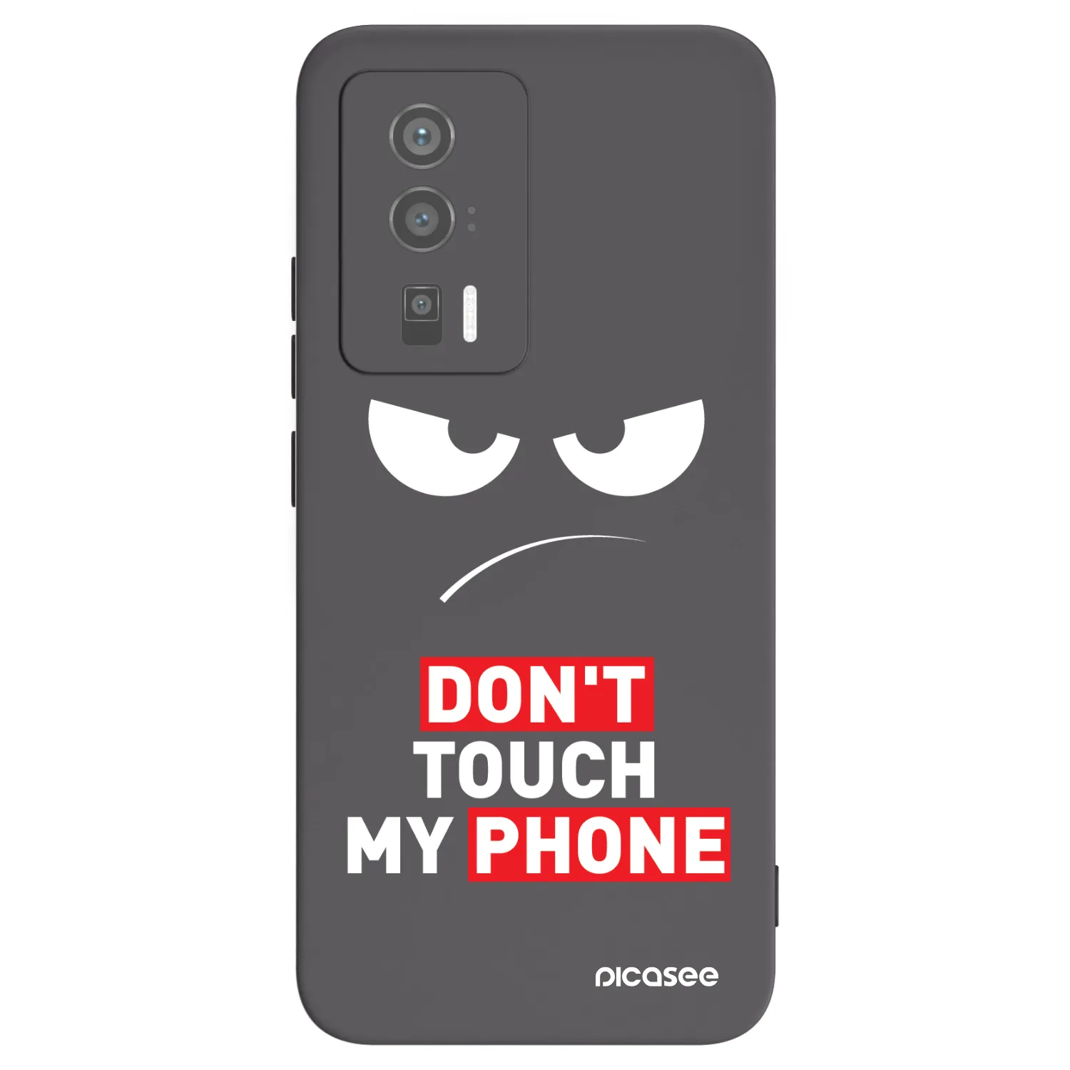 Picasee fekete szilikon tok az alábbi mobiltelefonokra Xiaomi Poco F5 Pro 5G - Angry Eyes - Transparent
