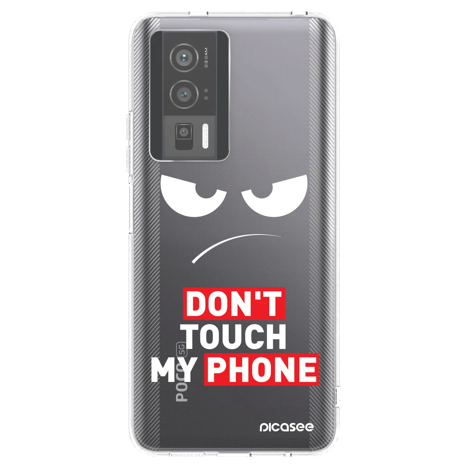 Picasee átlátszó szilikon tok az alábbi mobiltelefonokra Xiaomi Poco F5 Pro 5G - Angry Eyes - Transparent