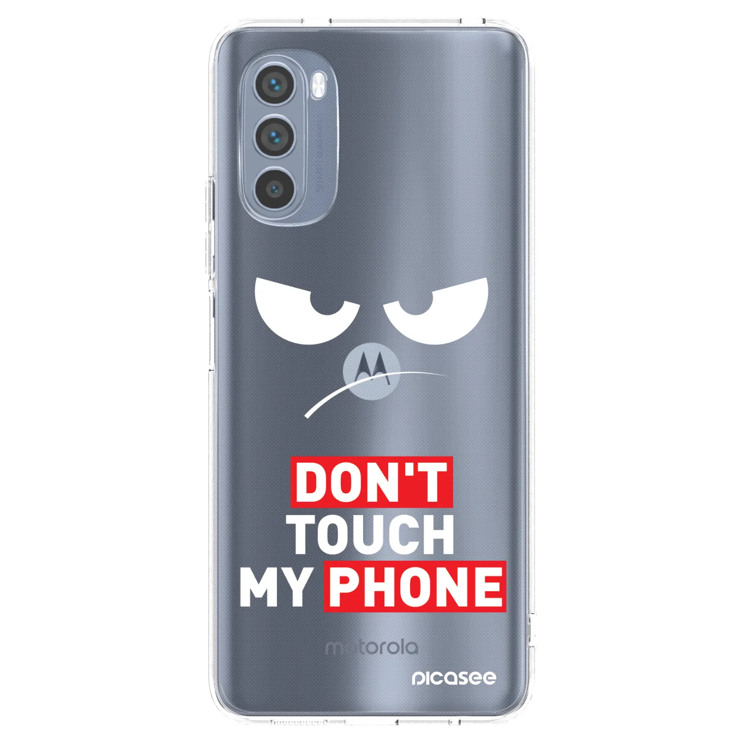 Picasee átlátszó szilikon tok az alábbi mobiltelefonokra Motorola Moto G62 - Angry Eyes - Transparent