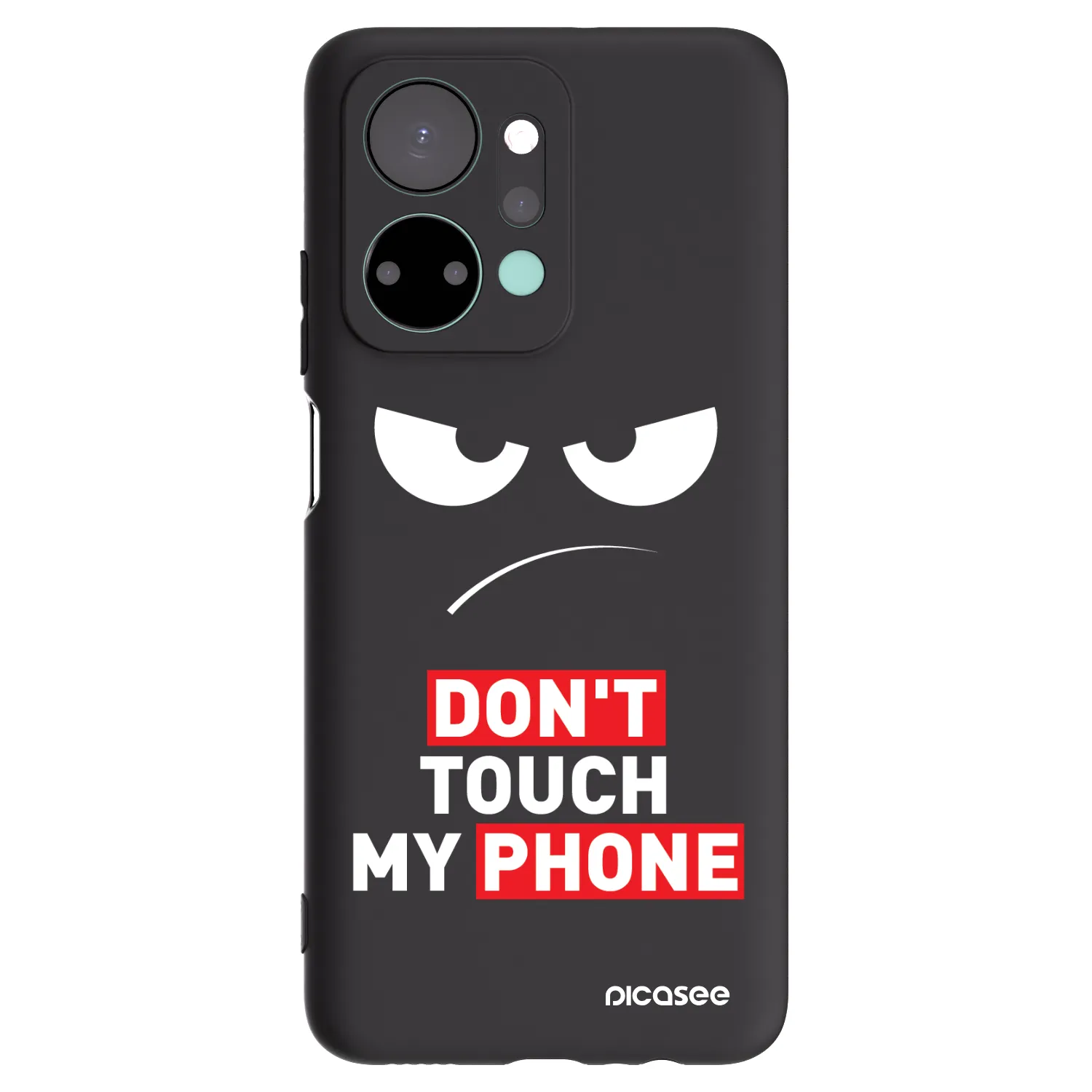 Picasee fekete szilikon tok az alábbi mobiltelefonokra Honor X7a - Angry Eyes - Transparent