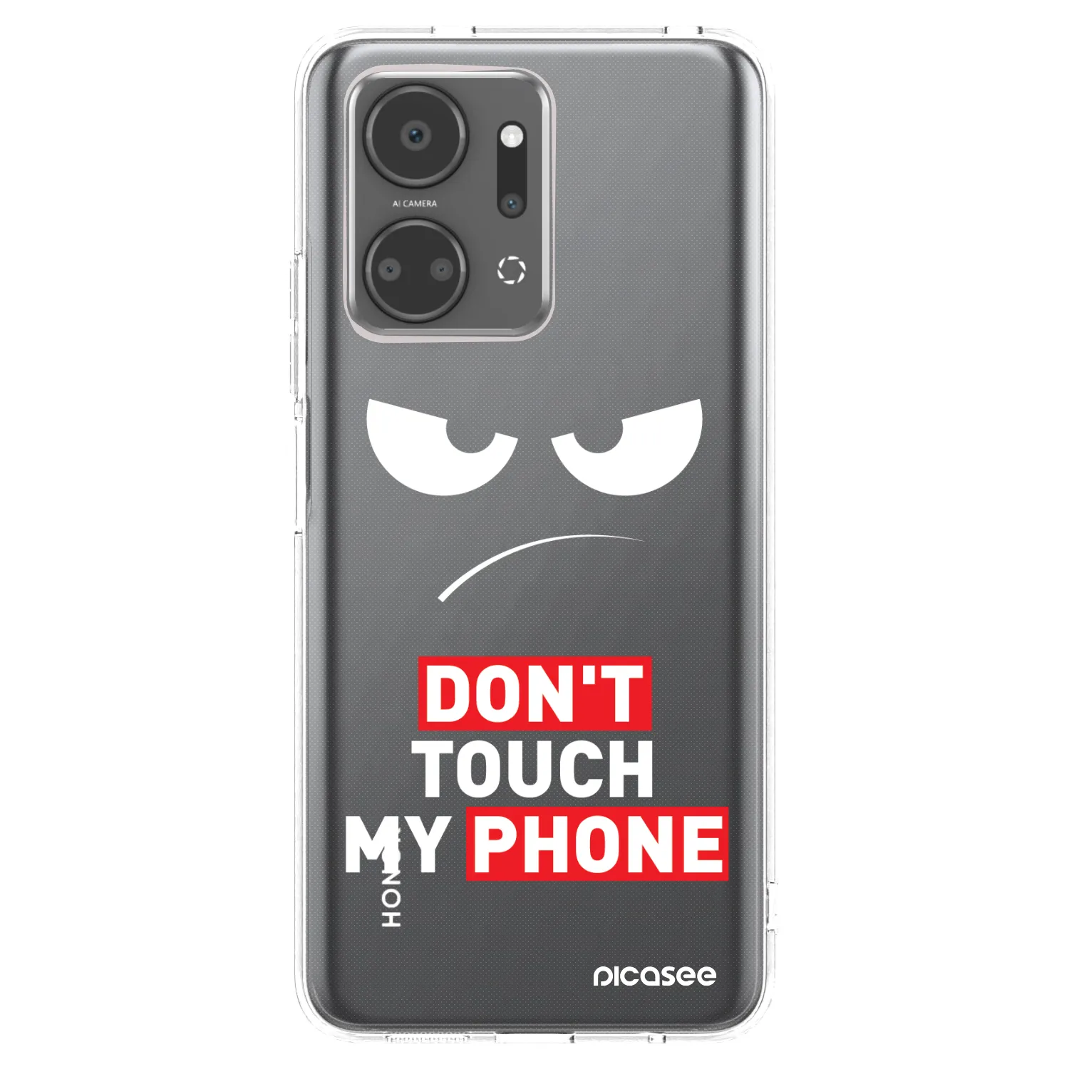 Picasee átlátszó szilikon tok az alábbi mobiltelefonokra Honor X7a - Angry Eyes - Transparent