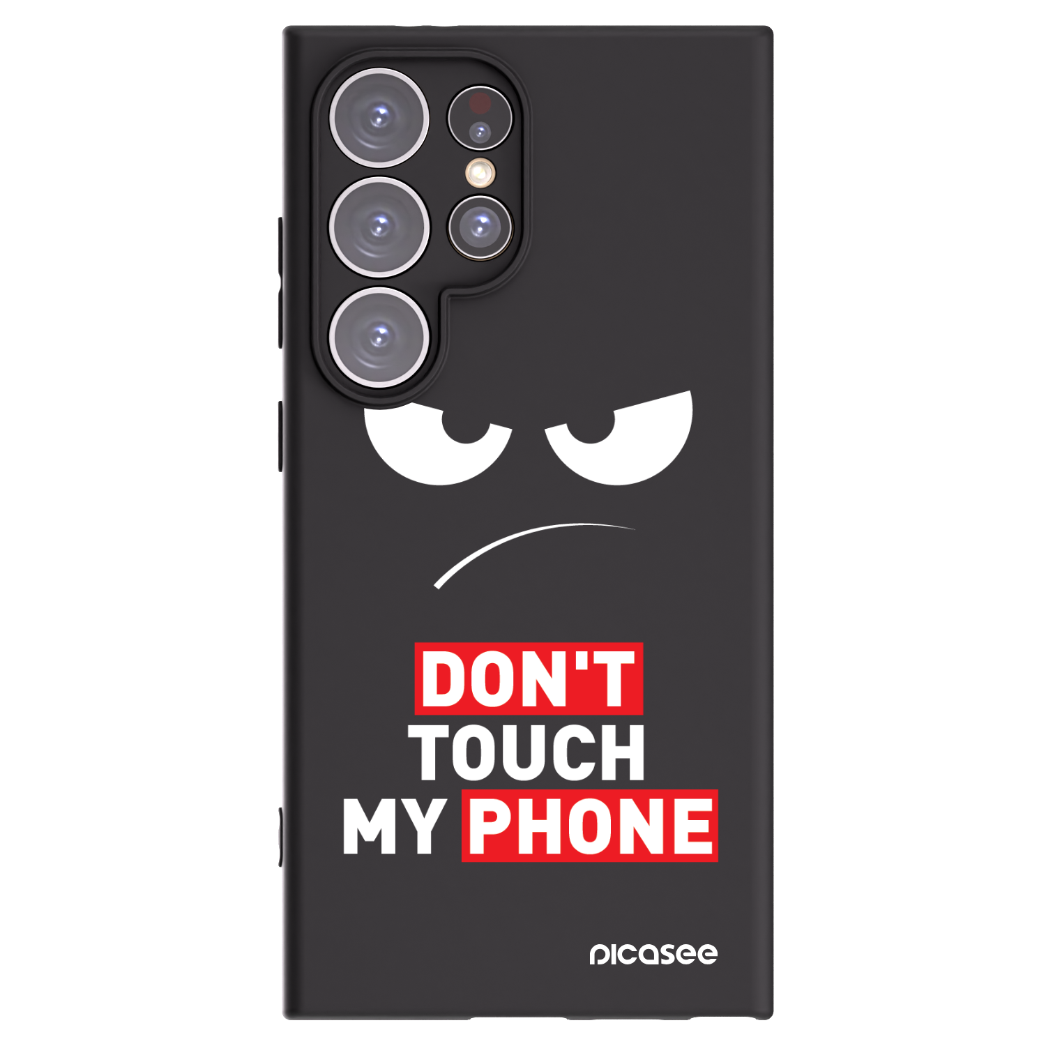 Picasee fekete szilikon tok az alábbi mobiltelefonokra Samsung Galaxy S24 Ultra S928B 5G - Angry Eyes - Transparent