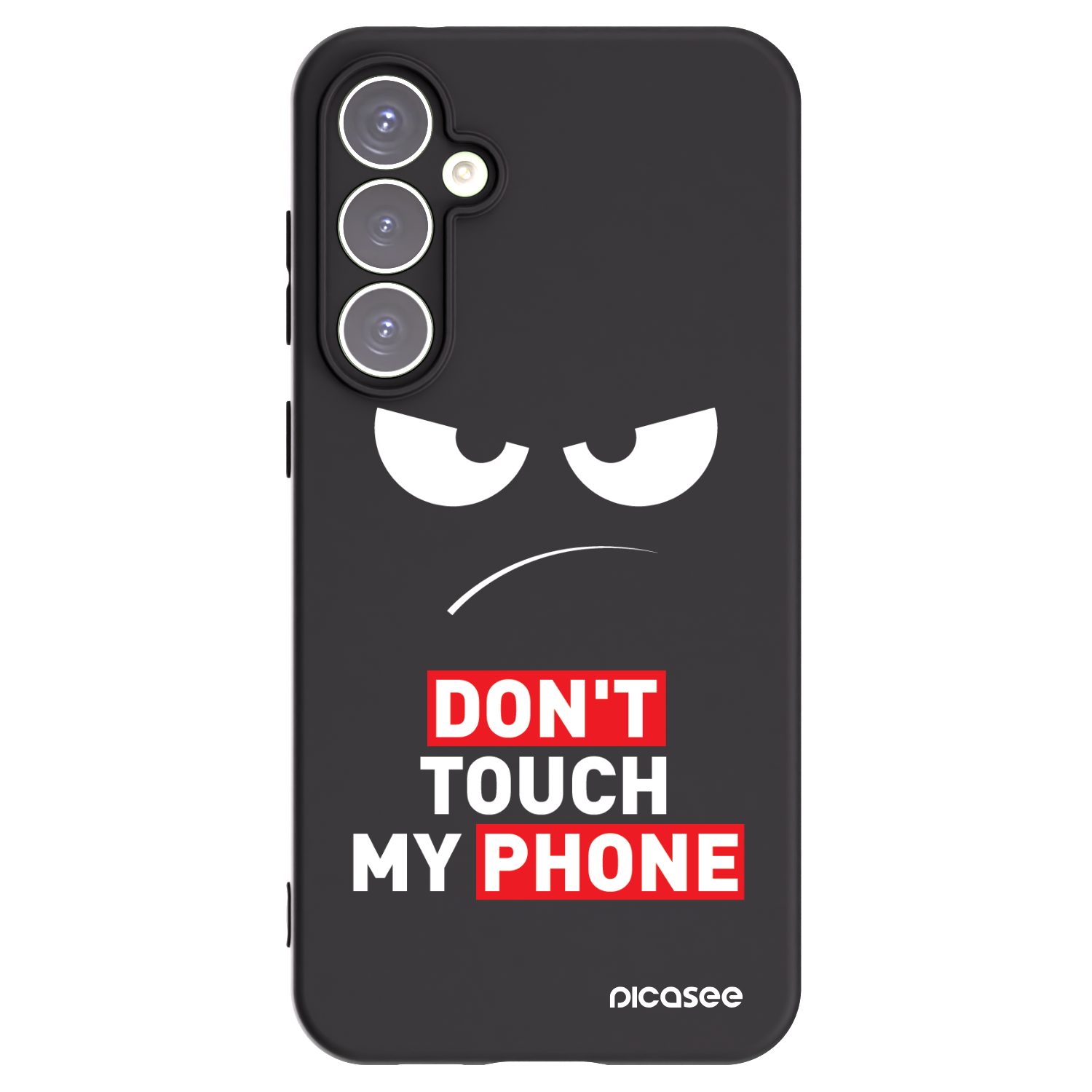 Picasee fekete szilikon tok az alábbi mobiltelefonokra Samsung Galaxy S23 FE S711B - Angry Eyes - Transparent