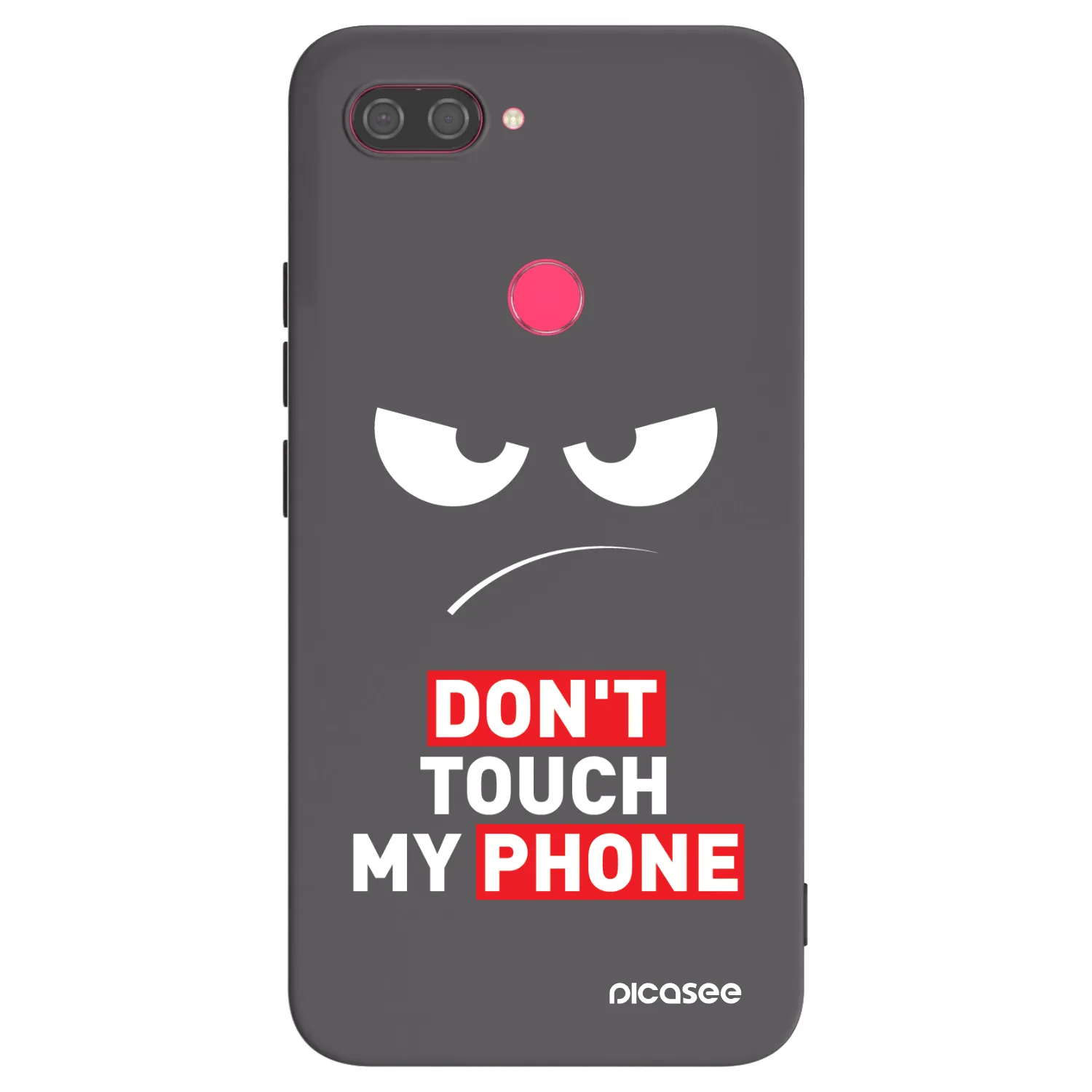 Picasee fekete szilikon tok az alábbi mobiltelefonokra Xiaomi Mi 8 Lite - Angry Eyes - Transparent