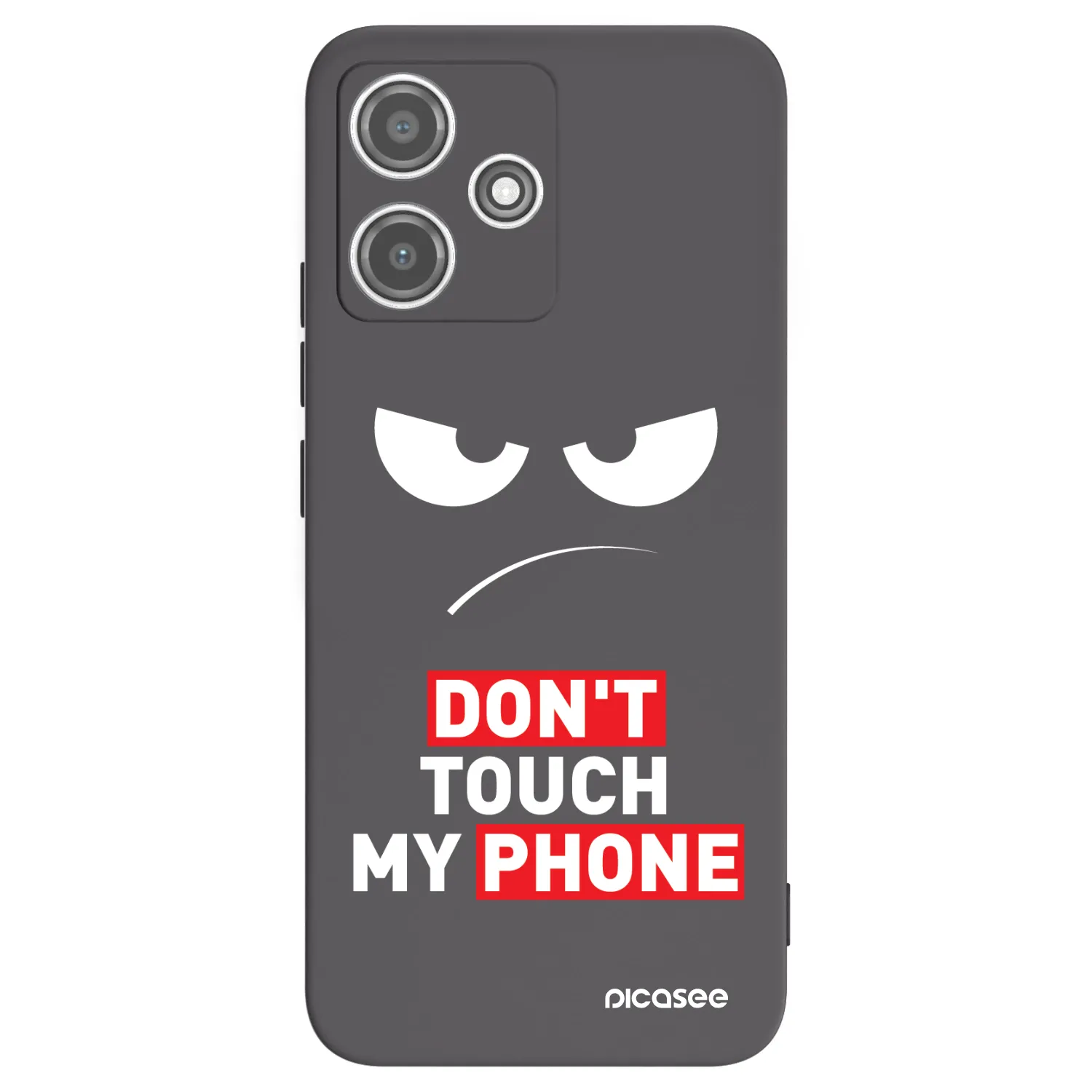 Picasee fekete szilikon tok az alábbi mobiltelefonokra Xiaomi Redmi 12 5G - Angry Eyes - Transparent