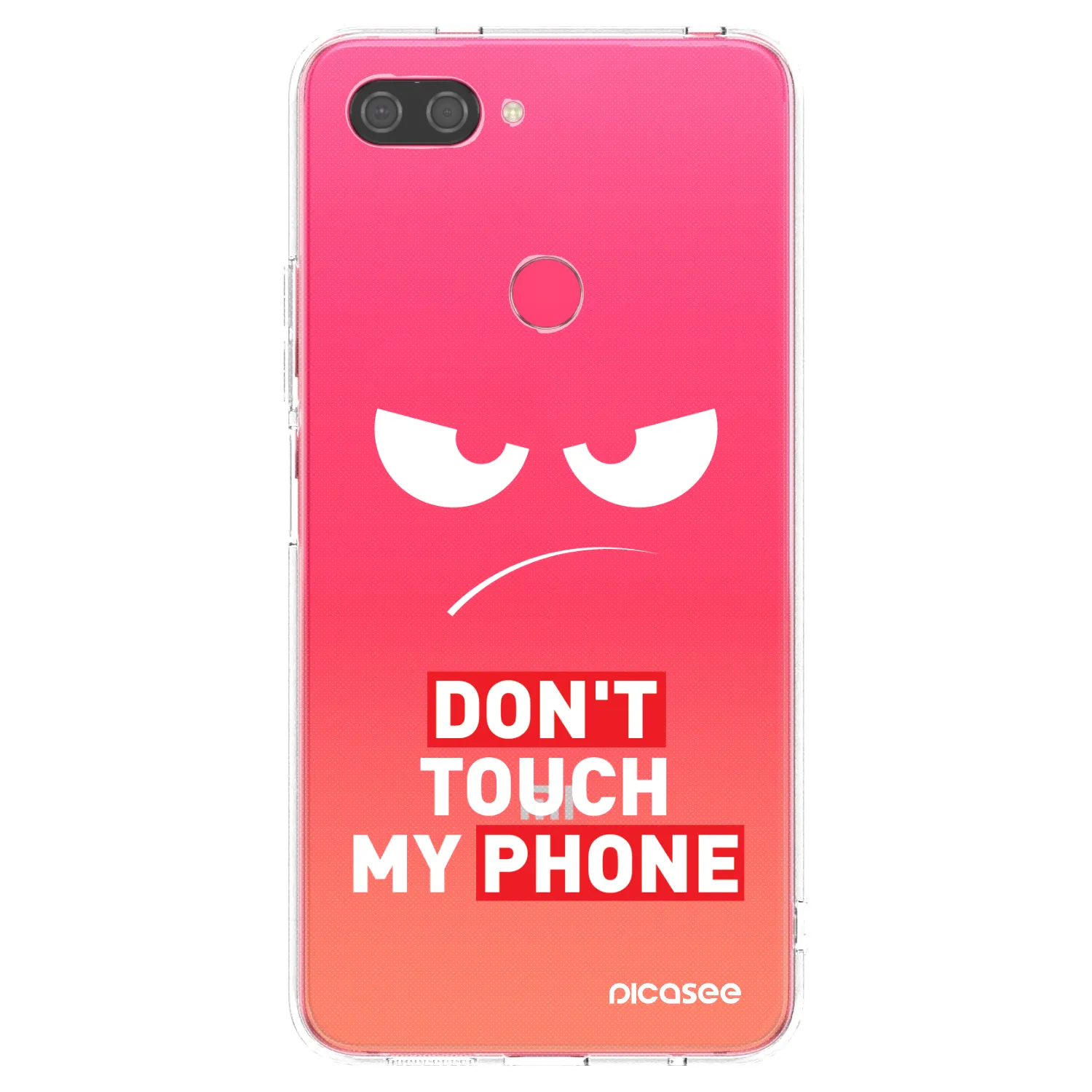Picasee átlátszó szilikon tok az alábbi mobiltelefonokra Xiaomi Mi 8 Lite - Angry Eyes - Transparent