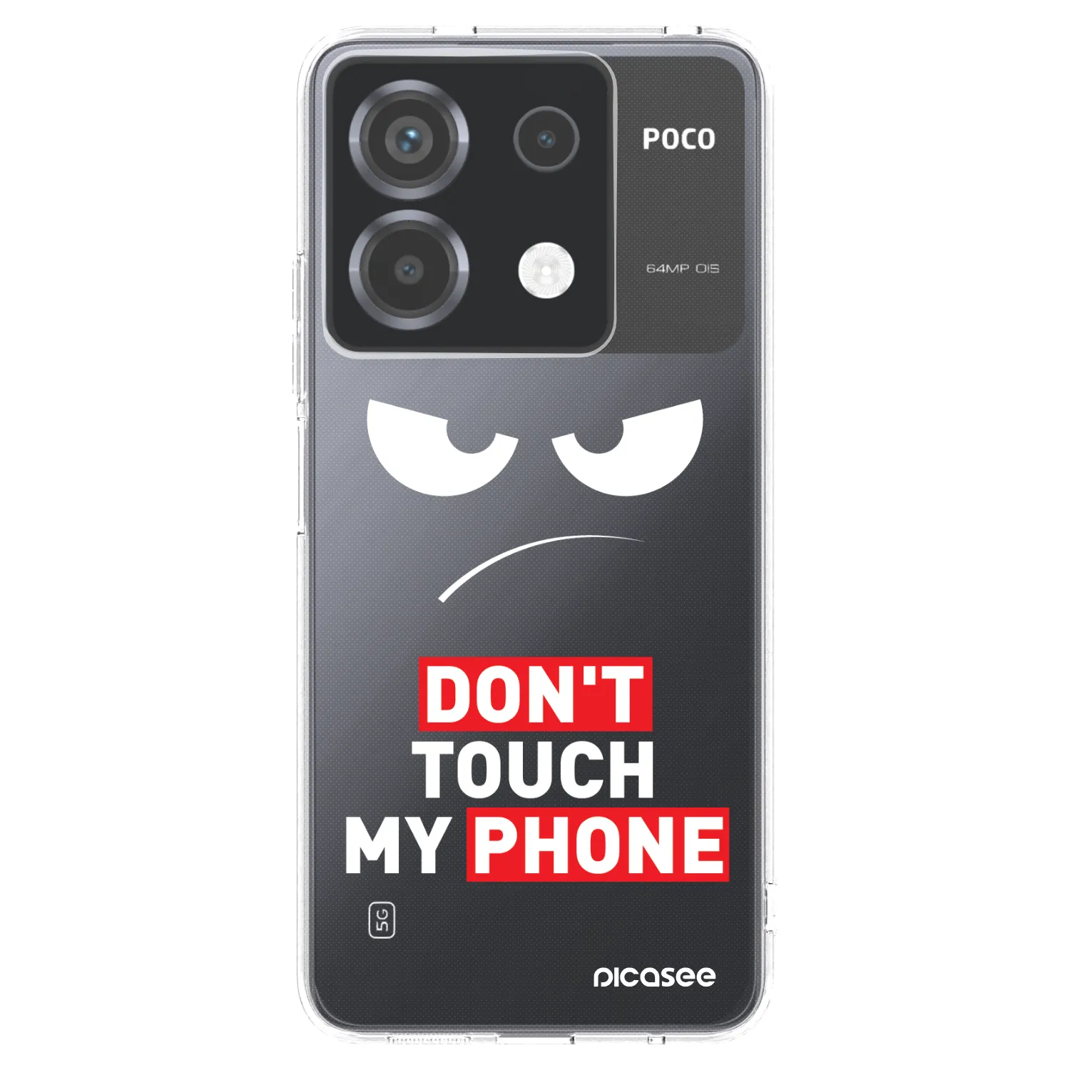 Picasee átlátszó szilikon tok az alábbi mobiltelefonokra Xiaomi Poco X6 - Angry Eyes - Transparent