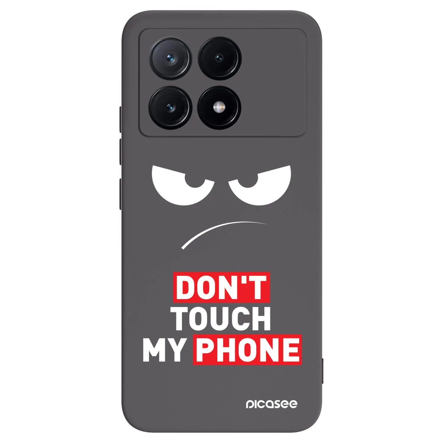 Picasee fekete szilikon tok az alábbi mobiltelefonokra Xiaomi Poco X6 Pro - Angry Eyes - Transparent