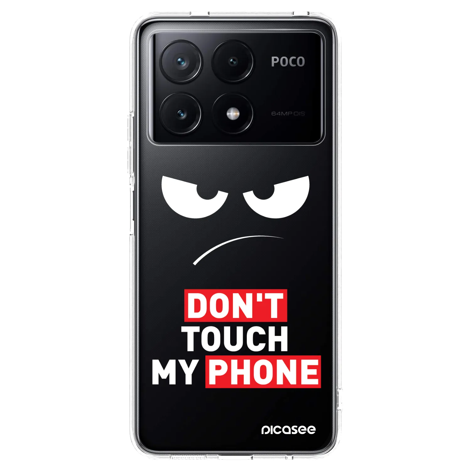 Picasee átlátszó szilikon tok az alábbi mobiltelefonokra Xiaomi Poco X6 Pro - Angry Eyes - Transparent