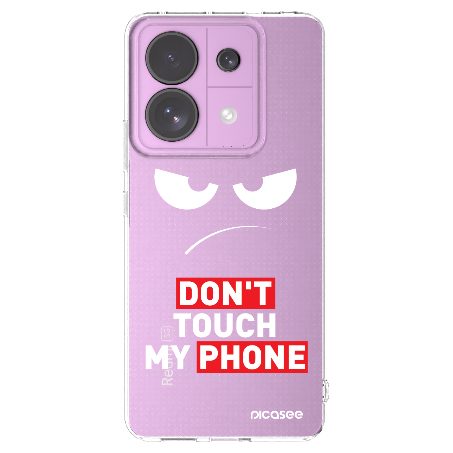 Picasee átlátszó szilikon tok az alábbi mobiltelefonokra Xiaomi Redmi Note 13 Pro 5G - Angry Eyes - Transparent