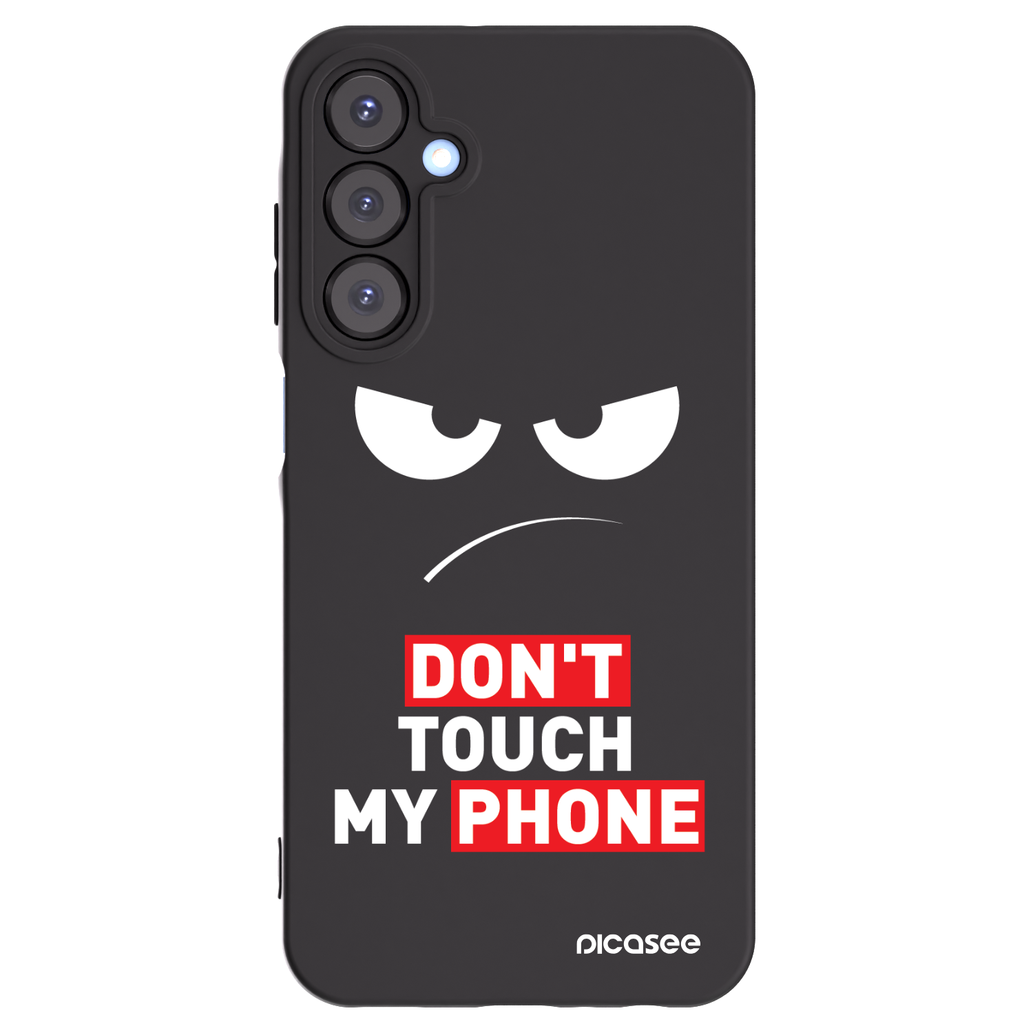 Picasee fekete szilikon tok az alábbi mobiltelefonokra Samsung Galaxy A25 A256B 5G - Angry Eyes - Transparent