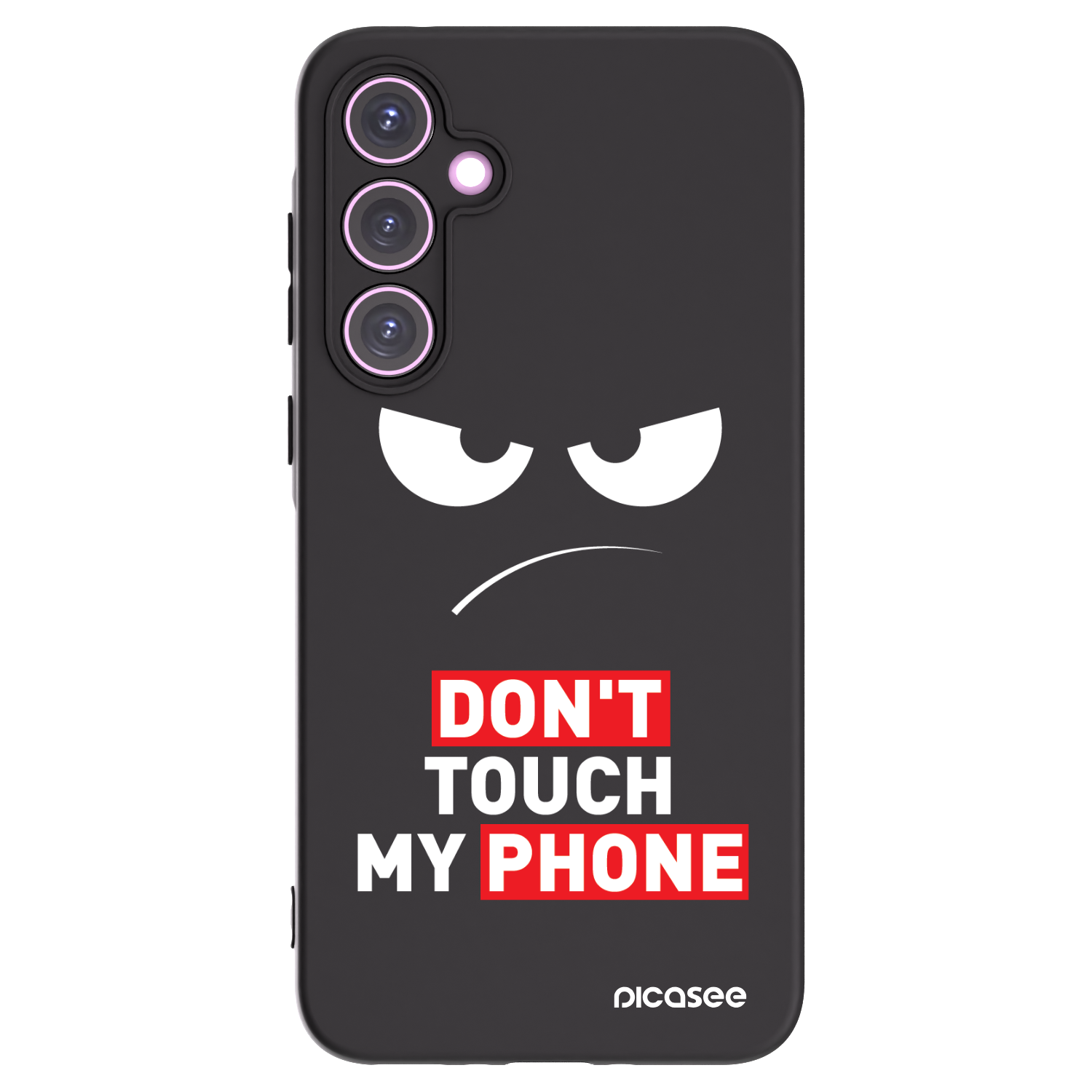 Picasee fekete szilikon tok az alábbi mobiltelefonokra Samsung Galaxy A35 5G A356B - Angry Eyes - Transparent