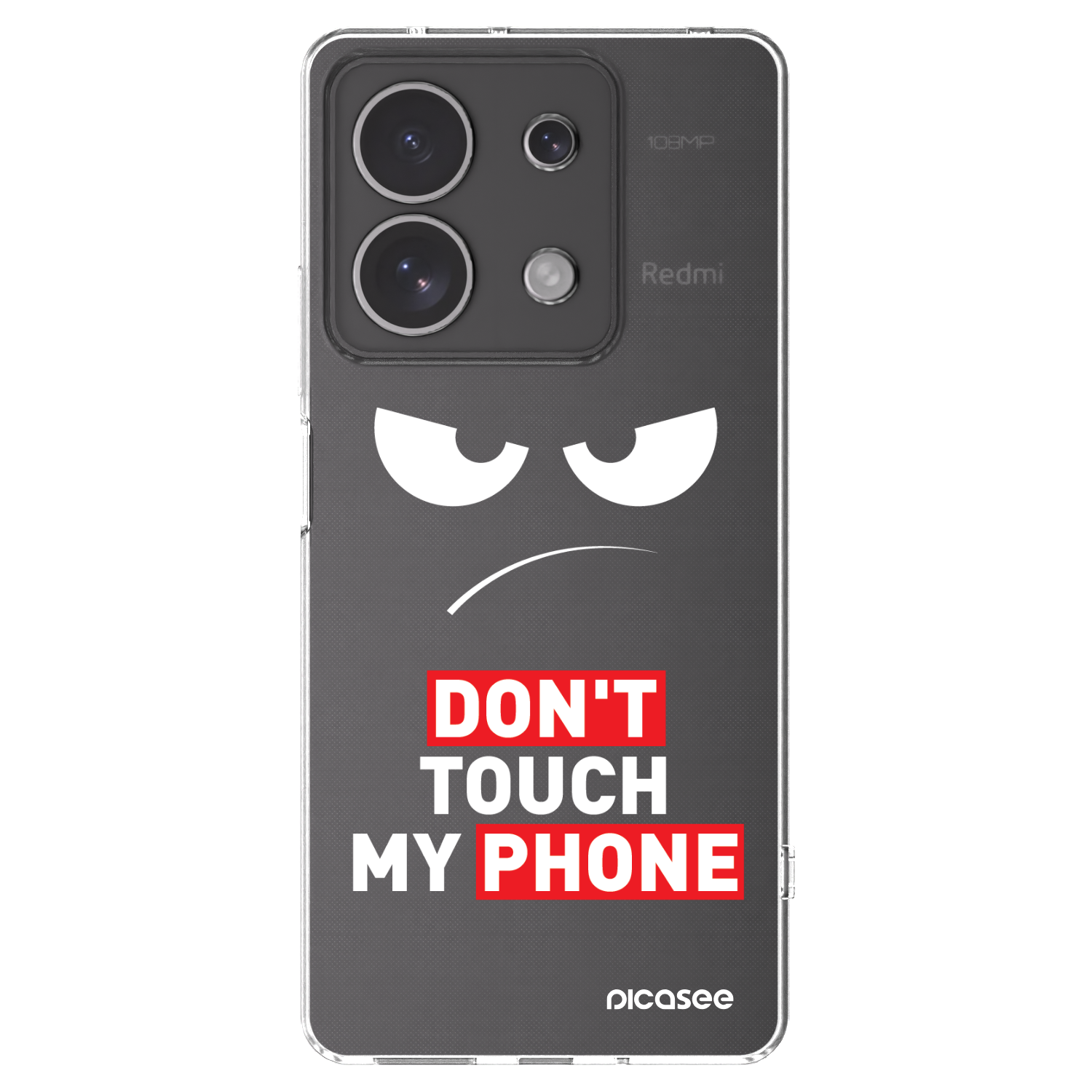 Picasee átlátszó szilikon tok az alábbi mobiltelefonokra Xiaomi Redmi Note 13 4G - Angry Eyes - Transparent