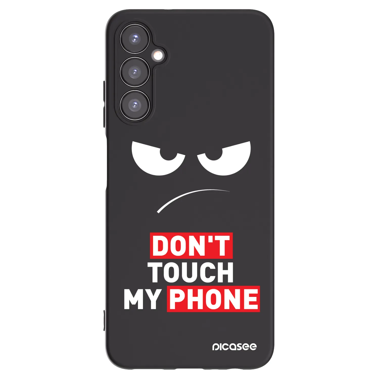 Picasee fekete szilikon tok az alábbi mobiltelefonokra Samsung Galaxy A05s A057G - Angry Eyes - Transparent
