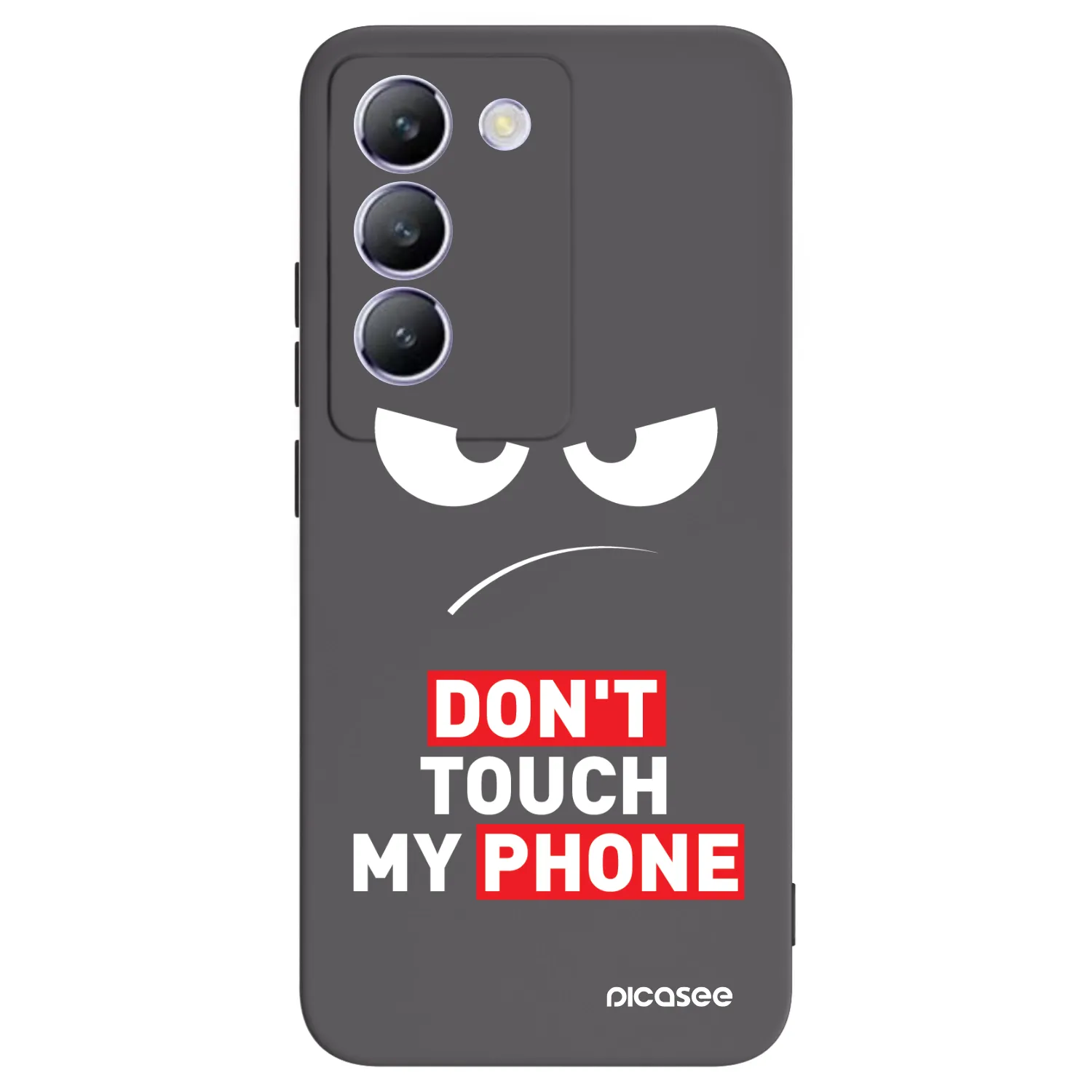 Picasee fekete szilikon tok az alábbi mobiltelefonokra Vivo V40 SE 5G - Angry Eyes - Transparent