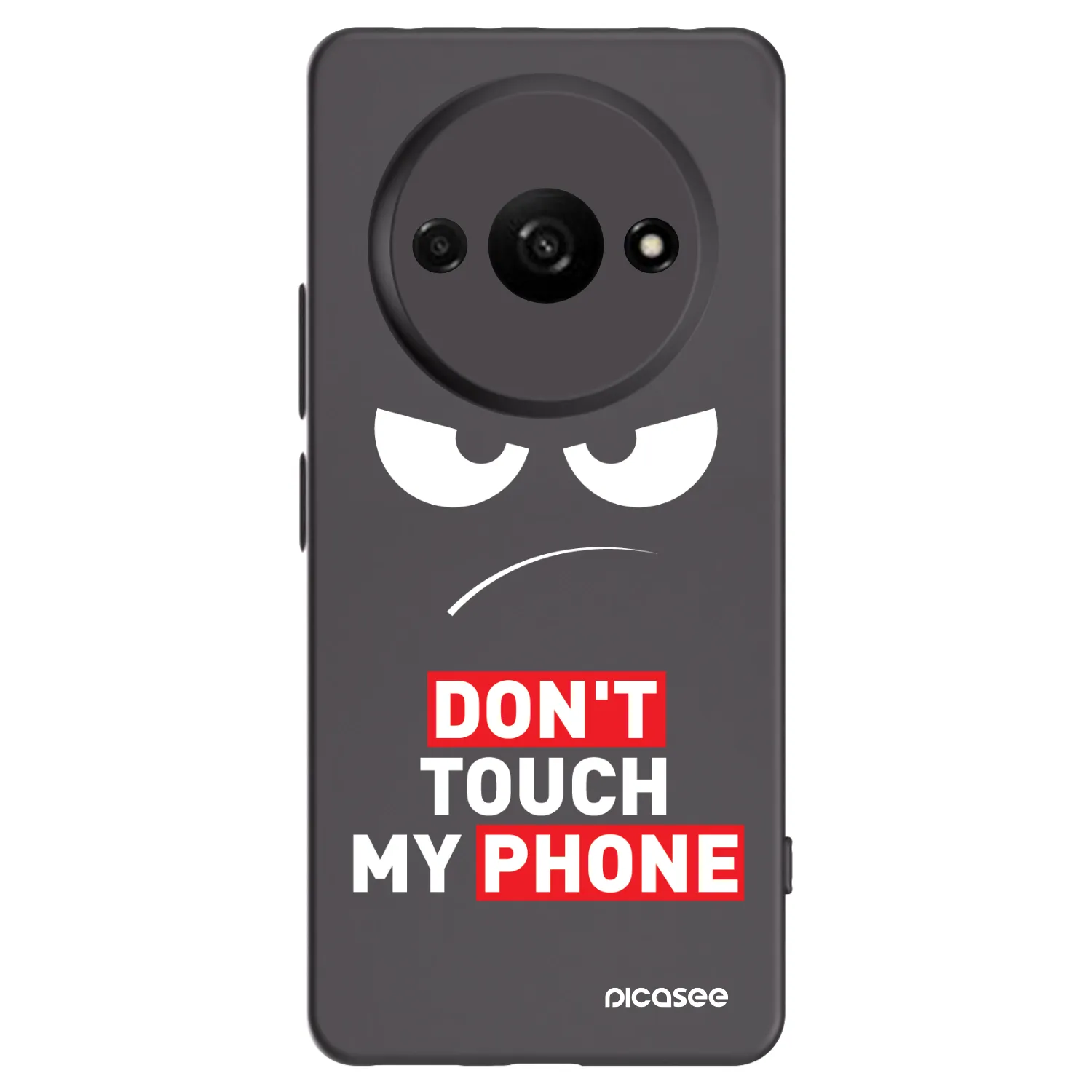 Picasee fekete szilikon tok az alábbi mobiltelefonokra Xiaomi Redmi A3 - Angry Eyes - Transparent