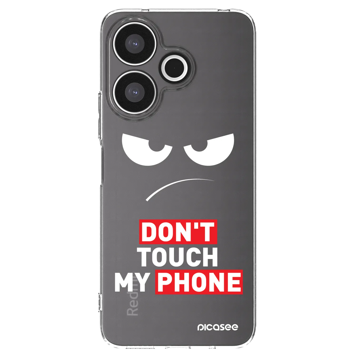 Picasee átlátszó szilikon tok az alábbi mobiltelefonokra Xiaomi Redmi 13 4G - Angry Eyes - Transparent