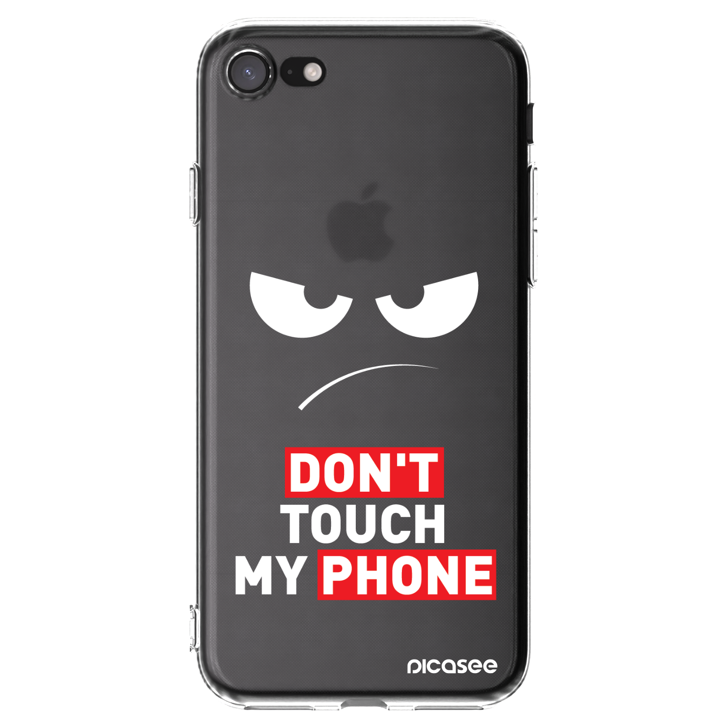 Picasee átlátszó szilikon tok az alábbi mobiltelefonokra Apple iPhone 7 - Angry Eyes - Transparent